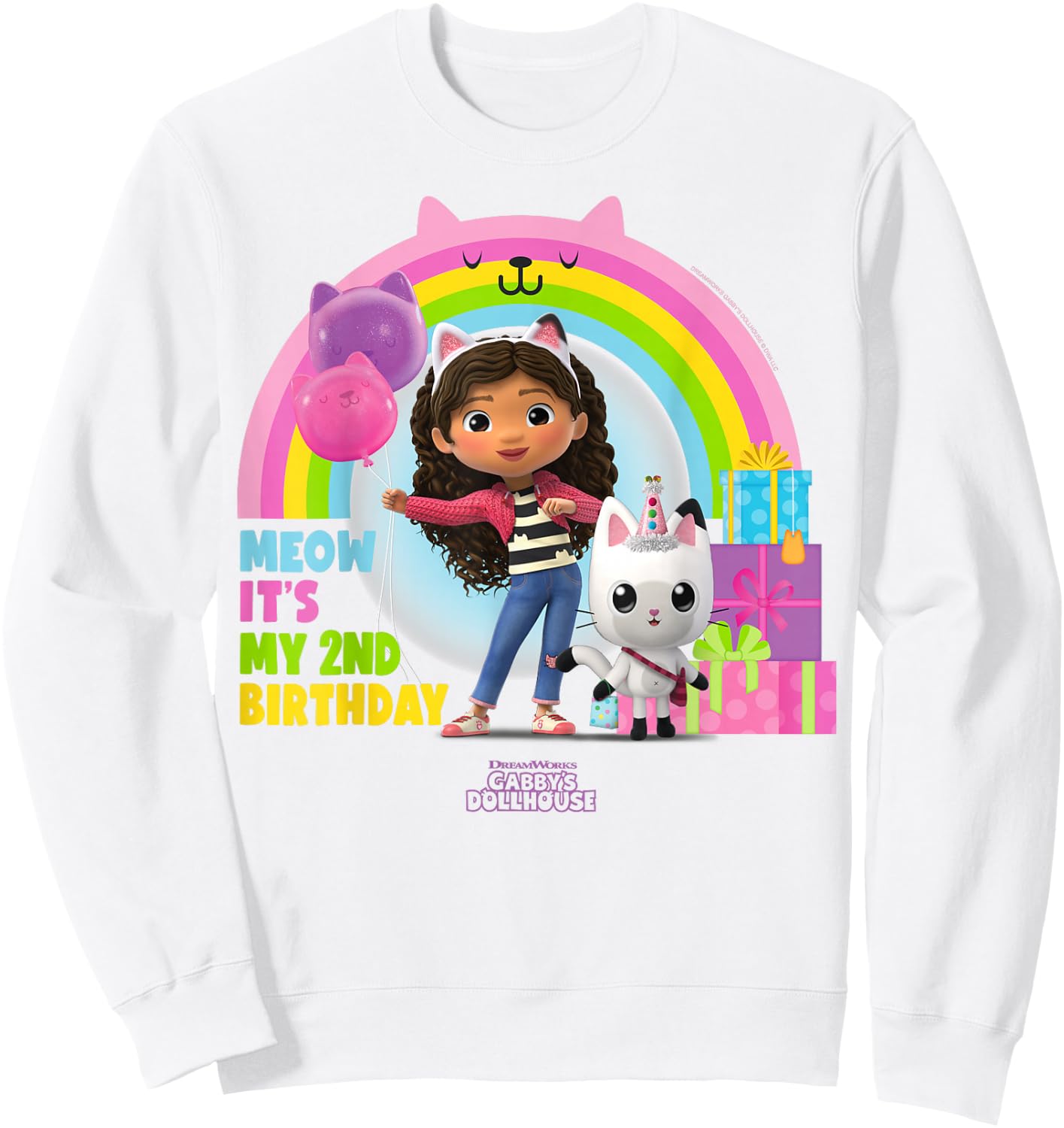 DreamWorks Gabby's Dollhouse 2nd Birthday Sweatshirt - Sweatshirt | White