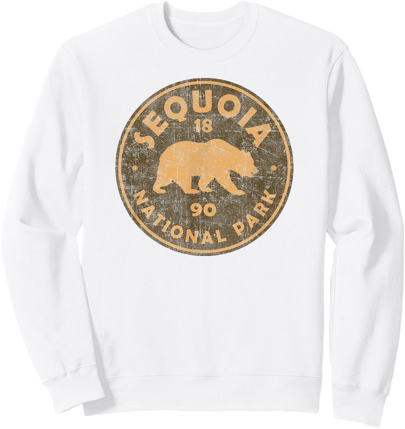 Retro Sequoia National Park Women Men Kids Vintage Hiking Sweatshirt - Sweatshirt | White