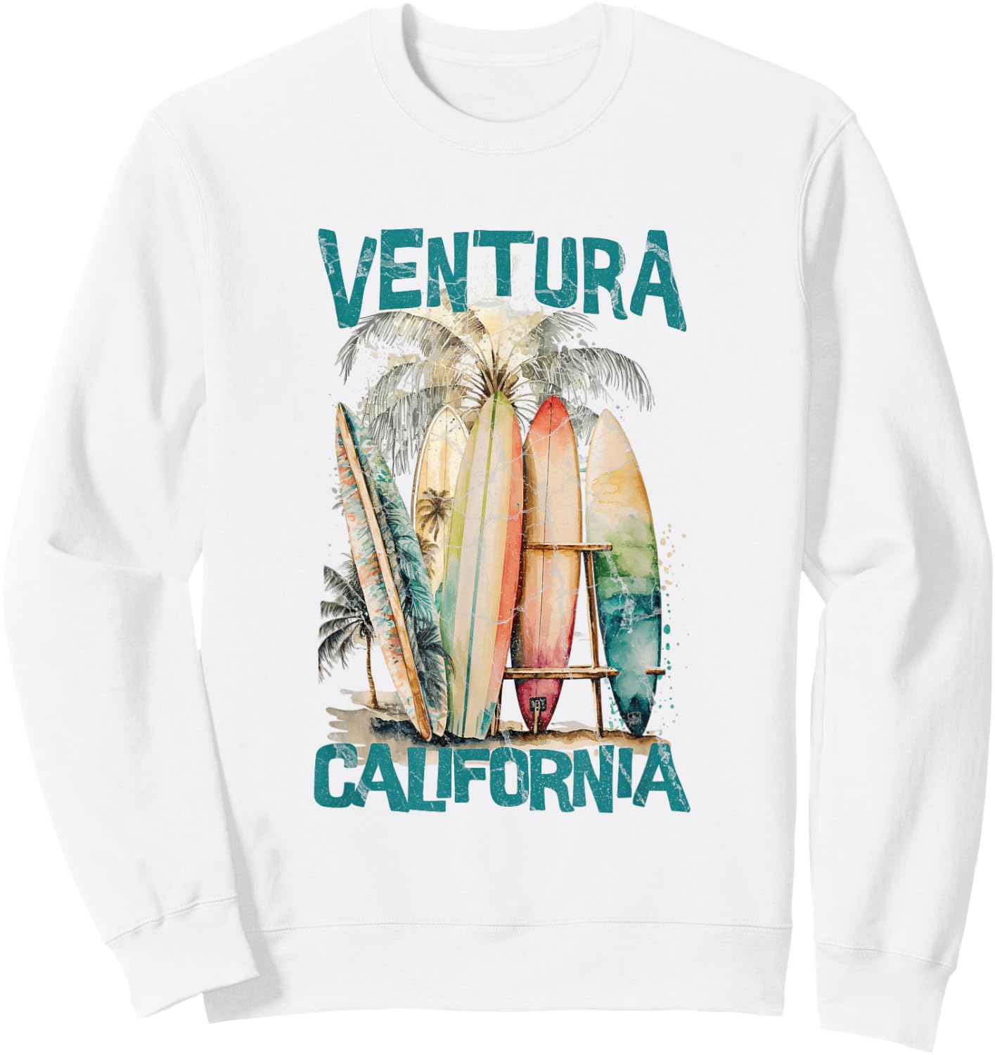 Ventura California Sweatshirt - Sweatshirt | White