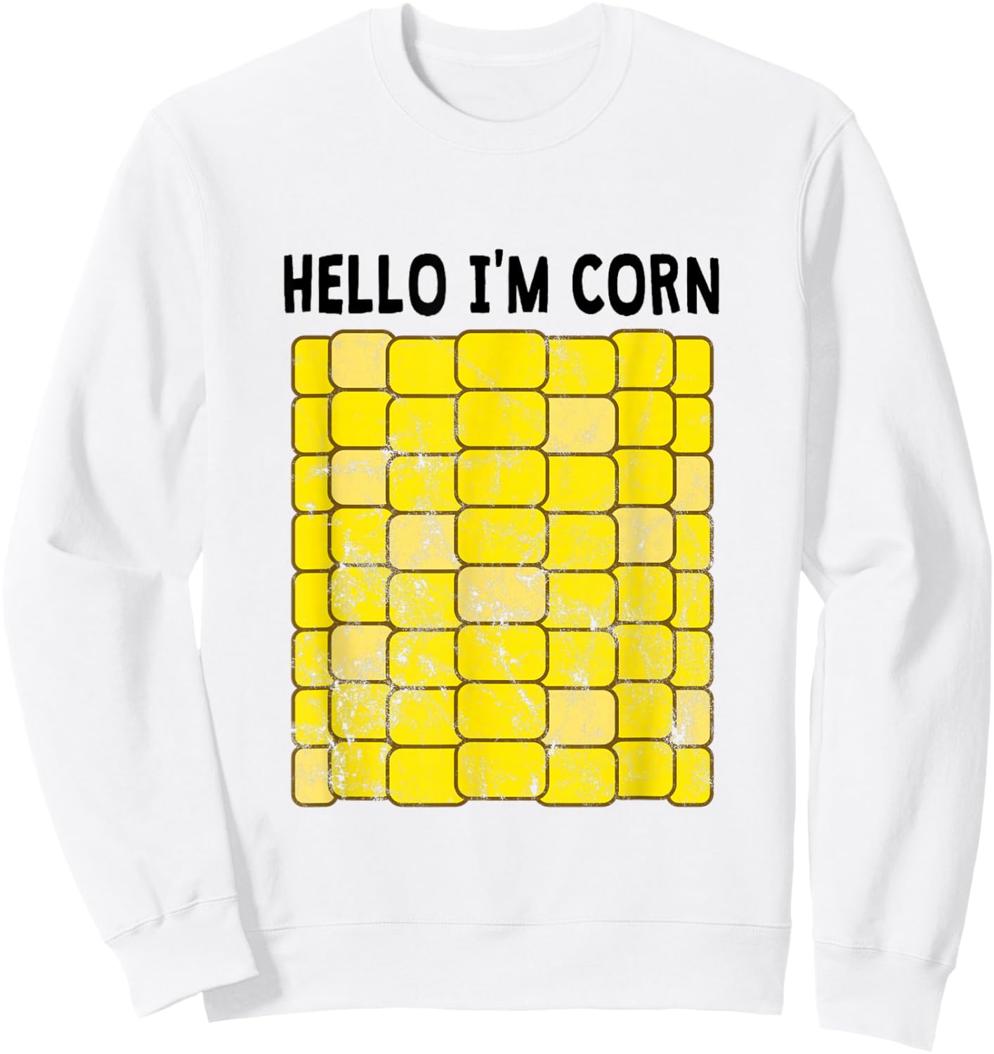 Corn Halloween Costume Funny Foodie Farmer Sweatshirt - Sweatshirt | White
