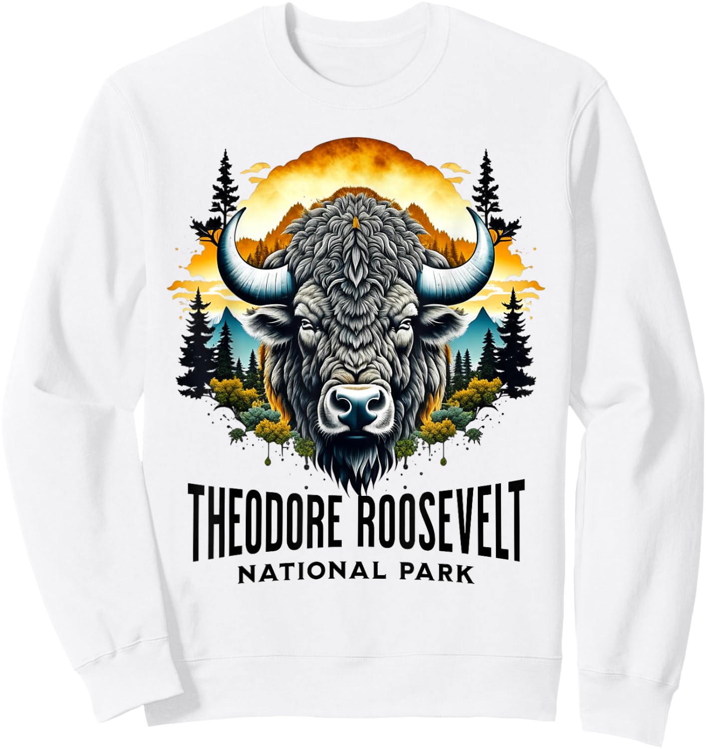 Theodore Roosevelt National Park Sweatshirt - Sweatshirt | White