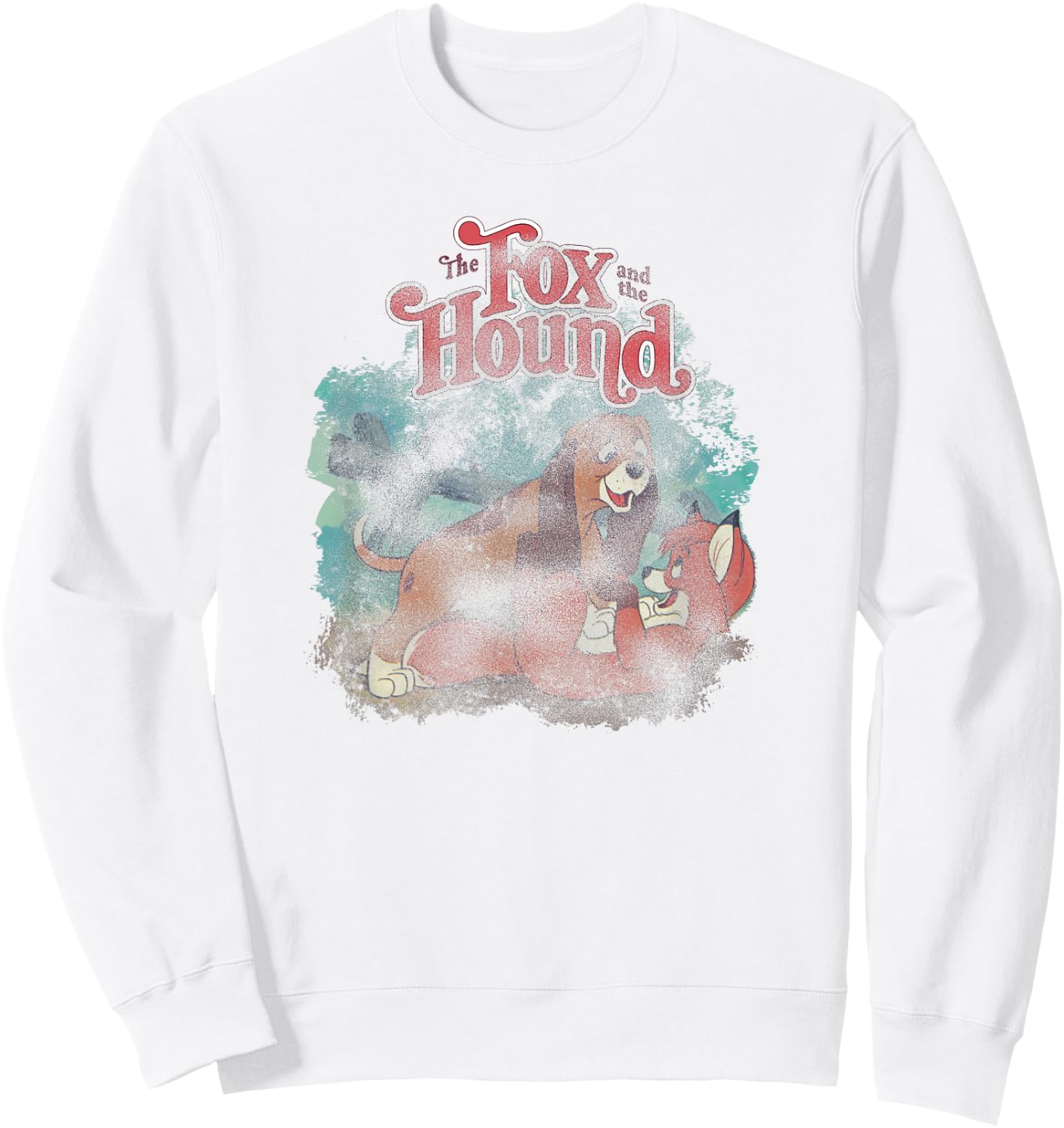 Disney The Fox and the Hound Vintage Classic Best Friends Sweatshirt - Sweatshirt | White