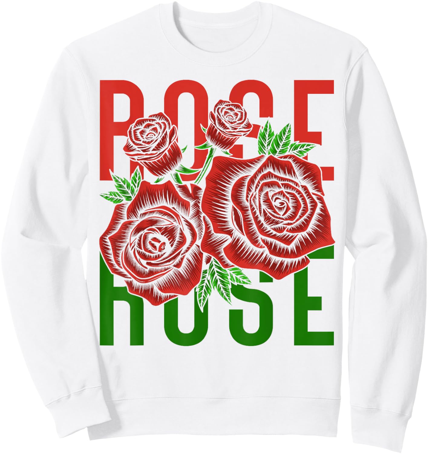 Vintage Inspired Botanical Flower Gardener Naturalist Rose Sweatshirt - Sweatshirt | White