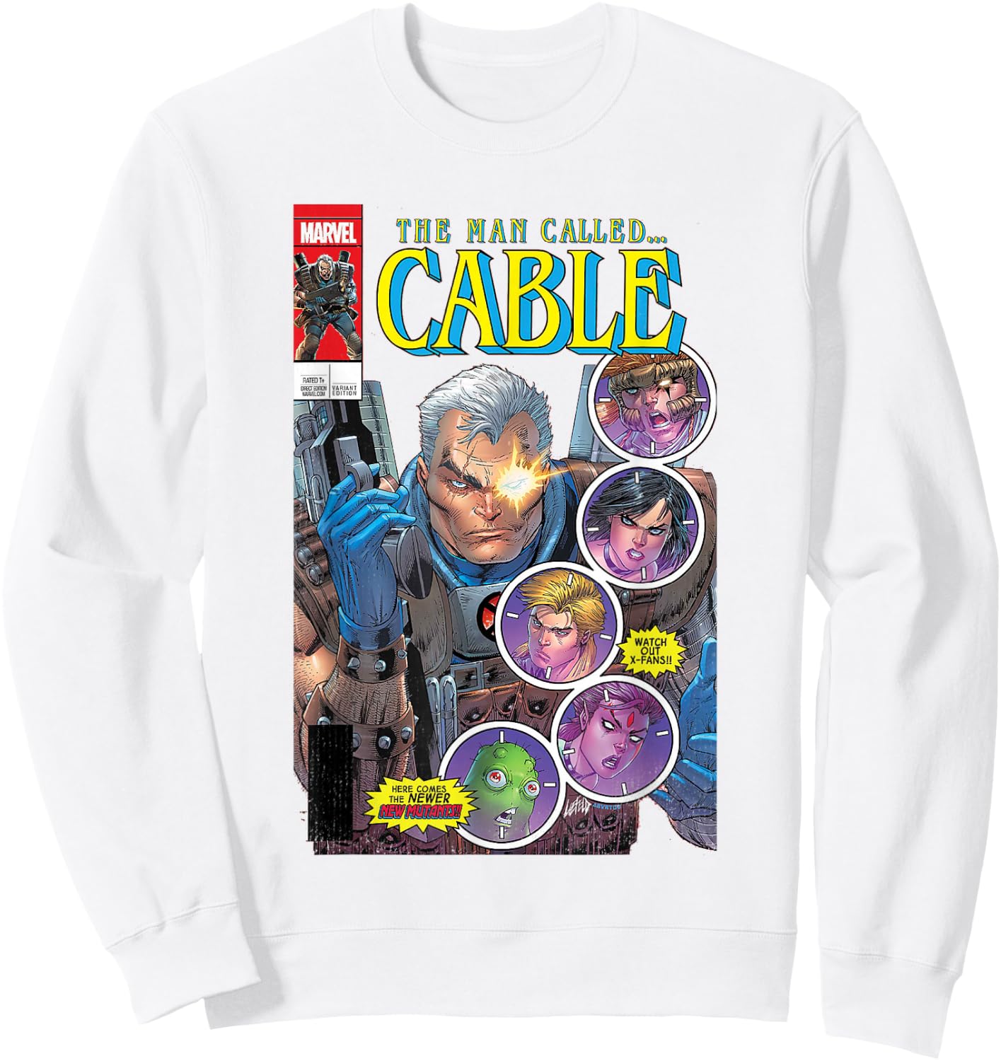 Marvel X-Men The Man Called Cable & Team Comic Cover Sweatshirt - Sweatshirt | White