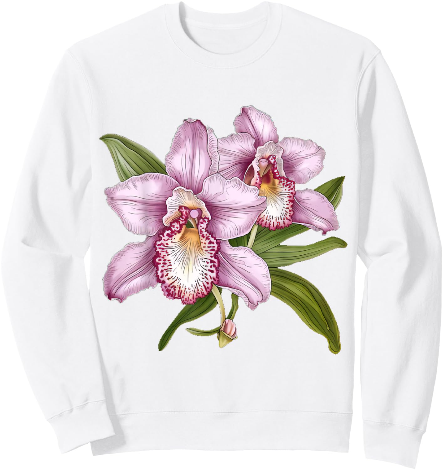 Cattleya Orchid Flower Orchids Lover Sweatshirt - Sweatshirt | White