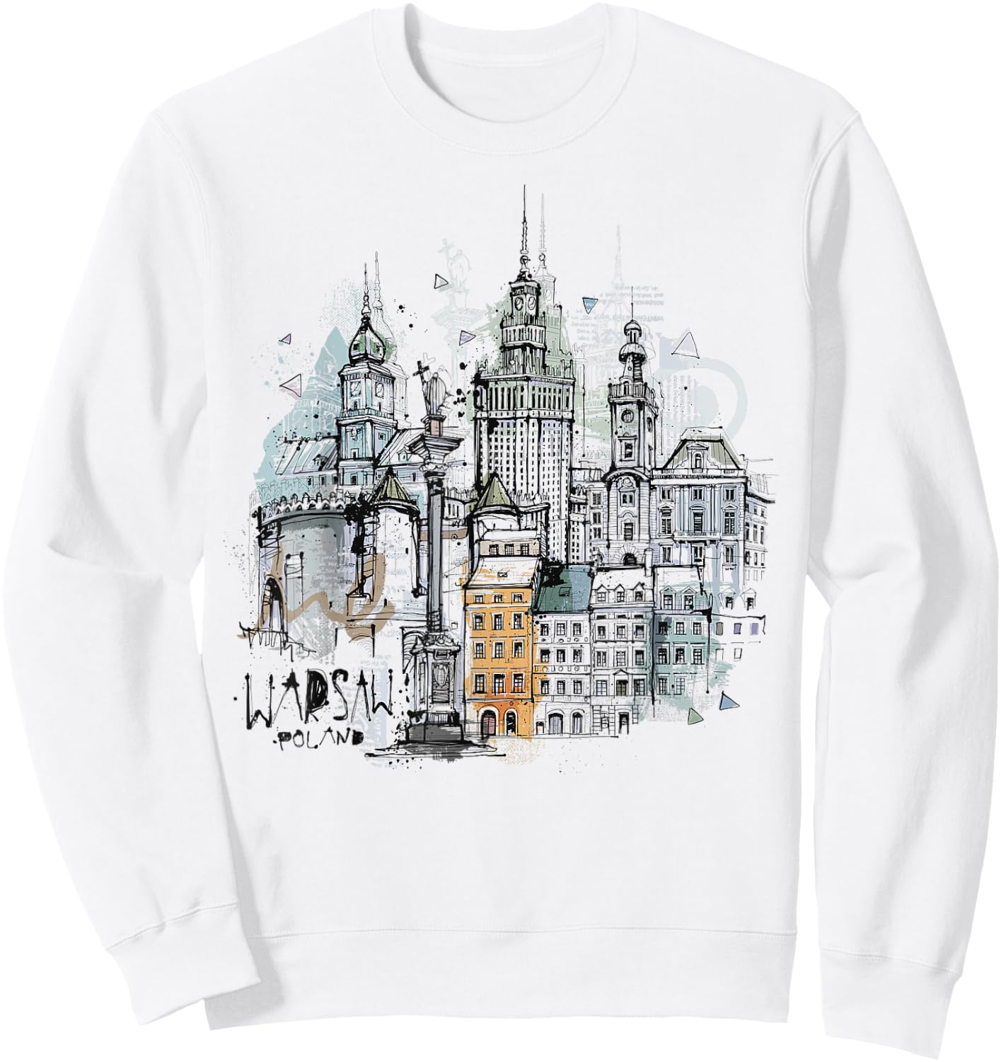 Travel Europe Poland Warsaw Polska Polish Vacation Souvenir Sweatshirt - Sweatshirt | White