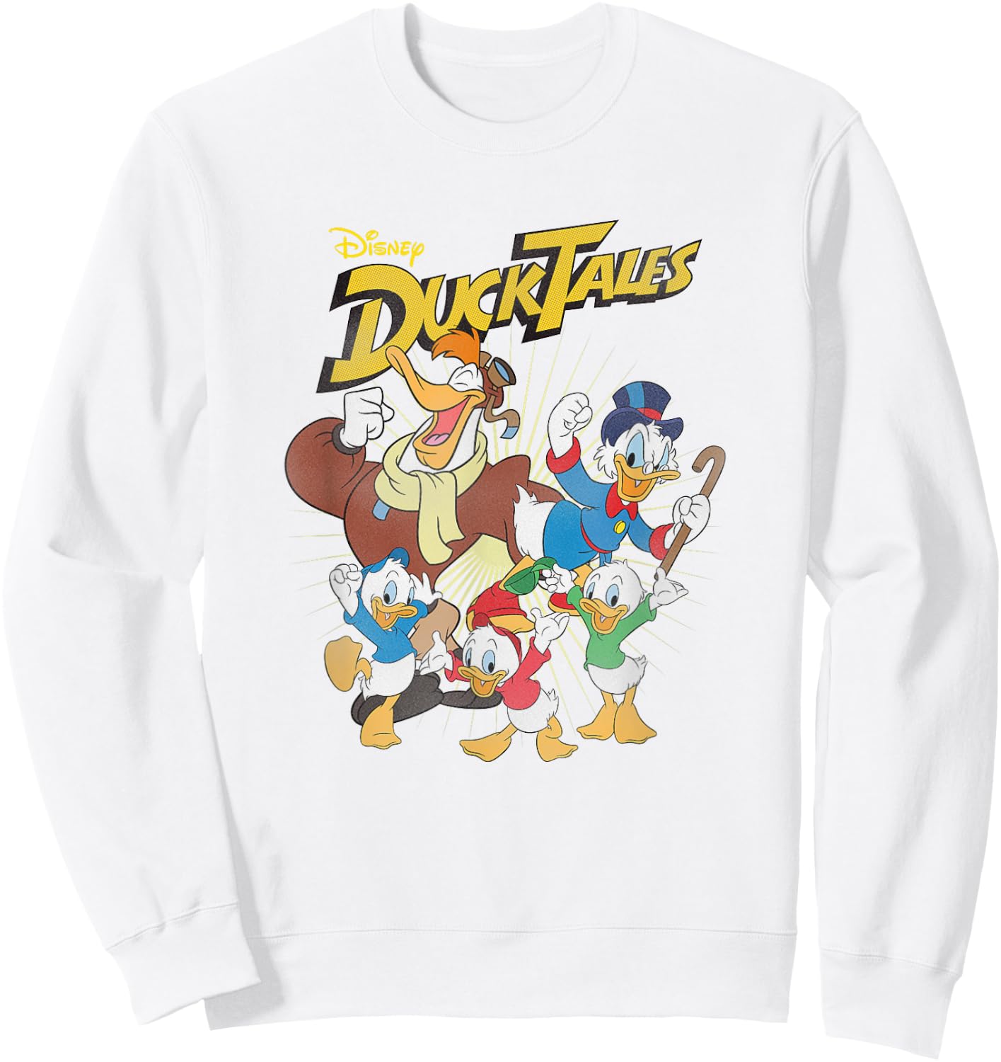 Disney DuckTales Main Characters Full of Joy Group Shot Sweatshirt - Sweatshirt | White