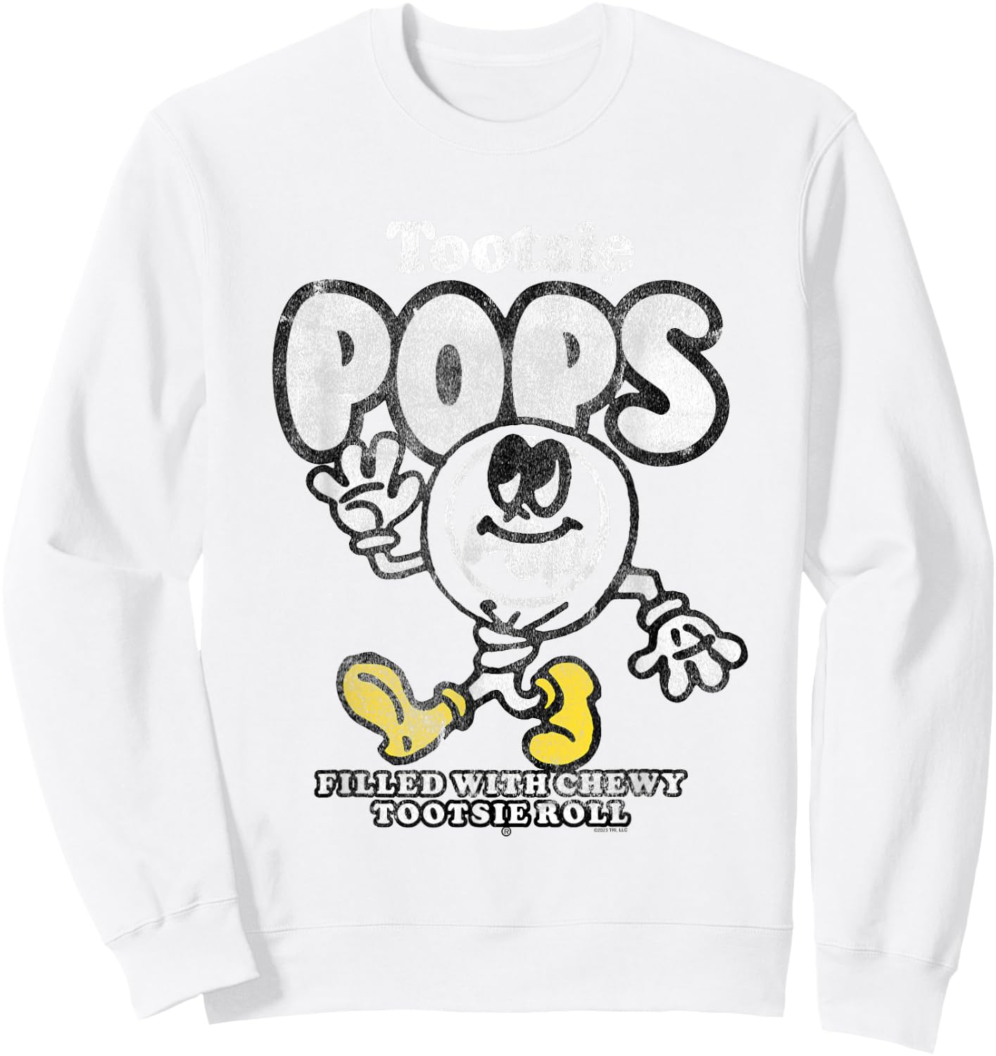 Tootsie Roll Walking Tootsie Pop Sucker Candy Sweatshirt - Sweatshirt | White