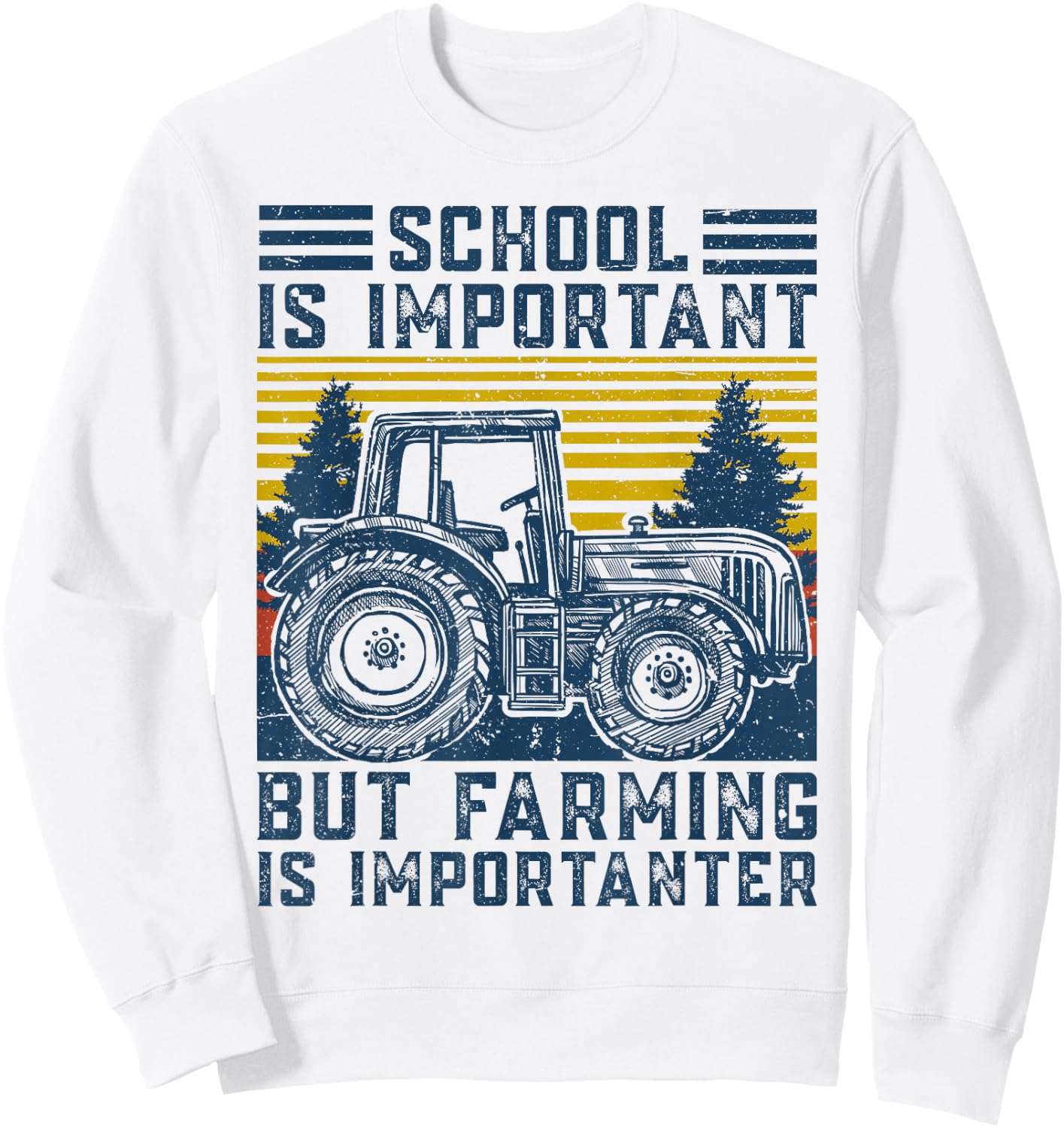 But Farming is Importanter Farmer Tractor Funny Farm Boys Sweatshirt - Sweatshirt | White