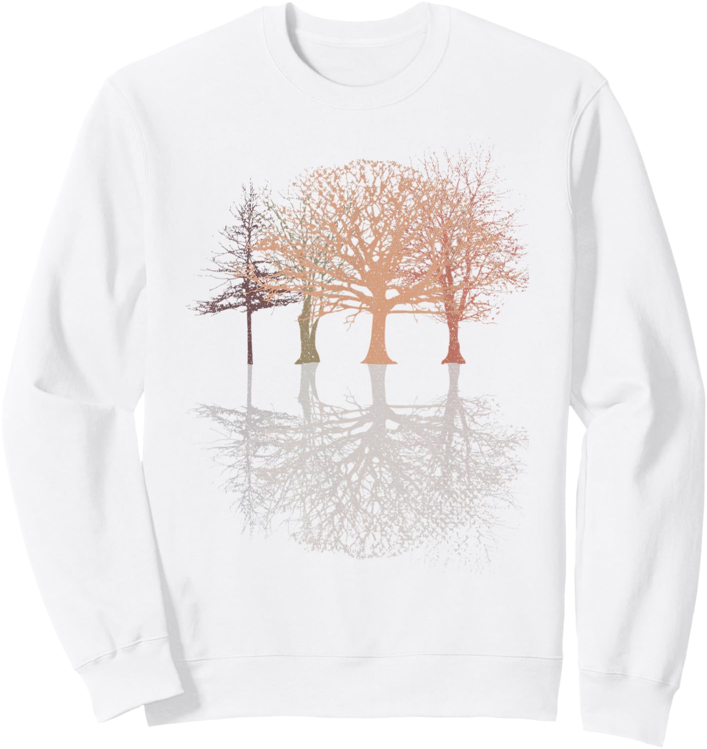 Wild Nature Wildlife Trees Reflection Outdoor Forest Sweatshirt - Sweatshirt | White