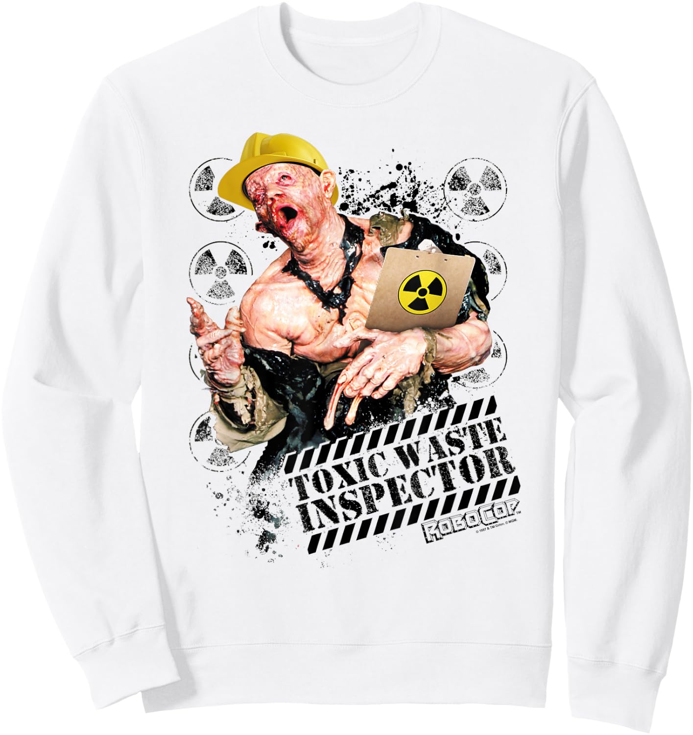 Robocop Toxic Waste Inspector Sweatshirt - Sweatshirt | White