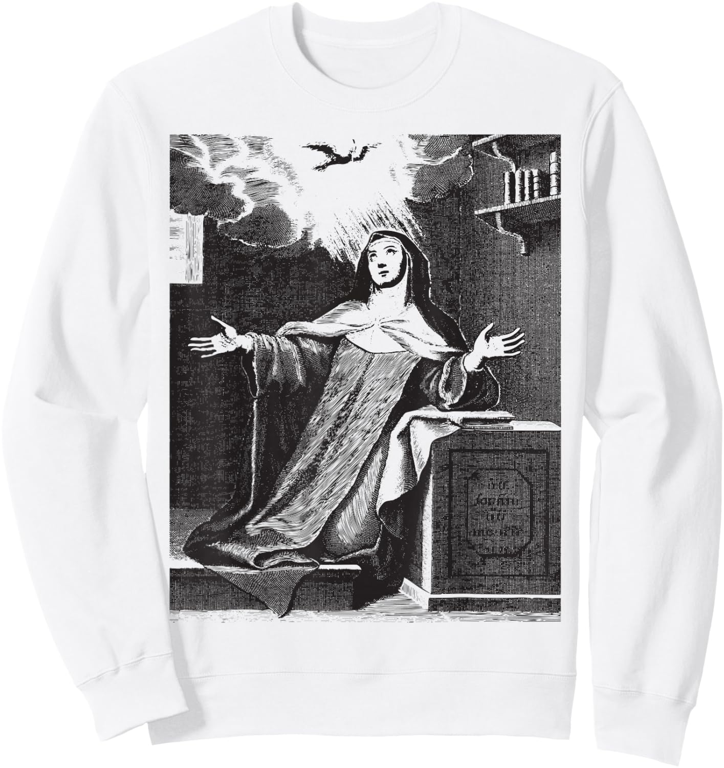 St Teresa of Avila Interior Castle Catholic Patron Saint Sweatshirt - Sweatshirt | White