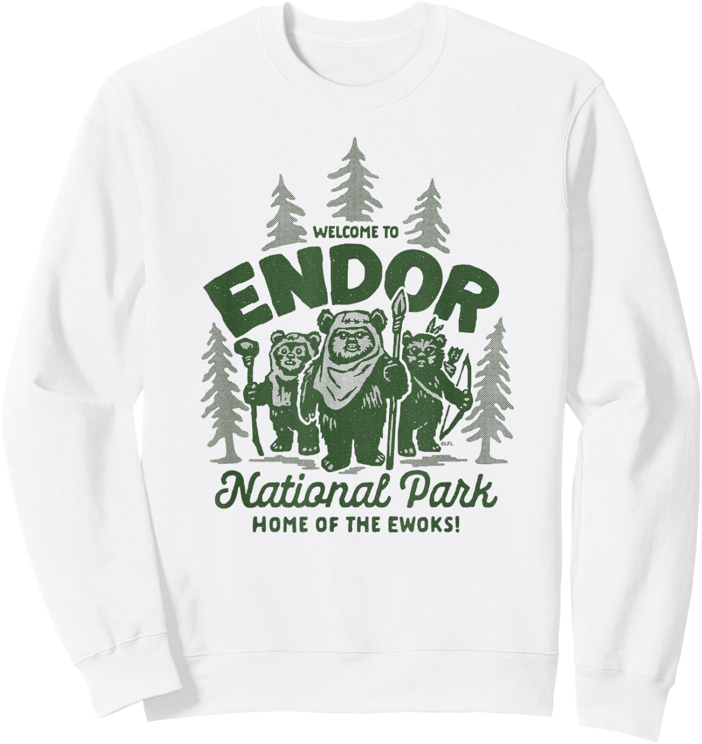Star Wars Travel Vacation Endor National Park Ewoks Sweatshirt - Sweatshirt | White