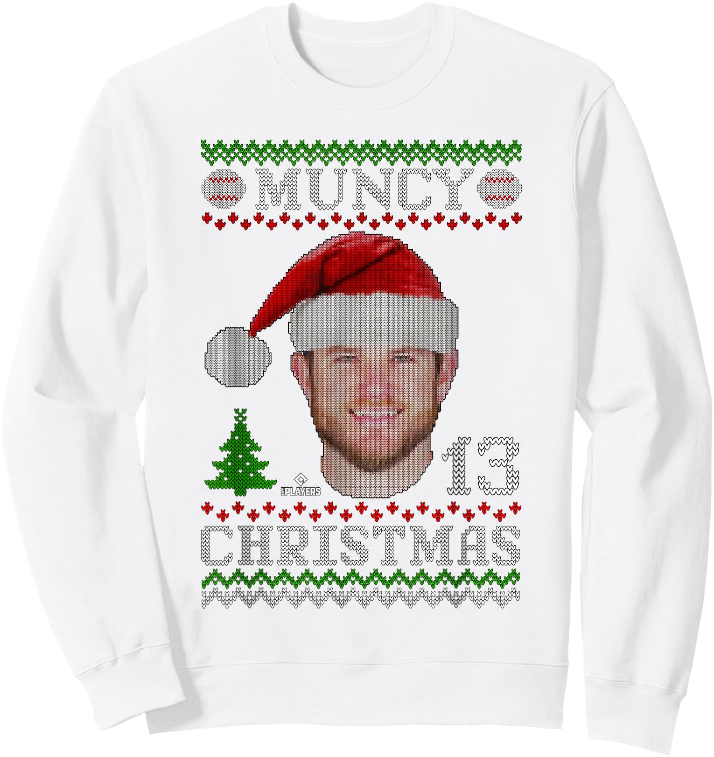 Max Muncy Los Angeles Baseball Christmas Sweater MLBPA Sweatshirt - Sweatshirt | White