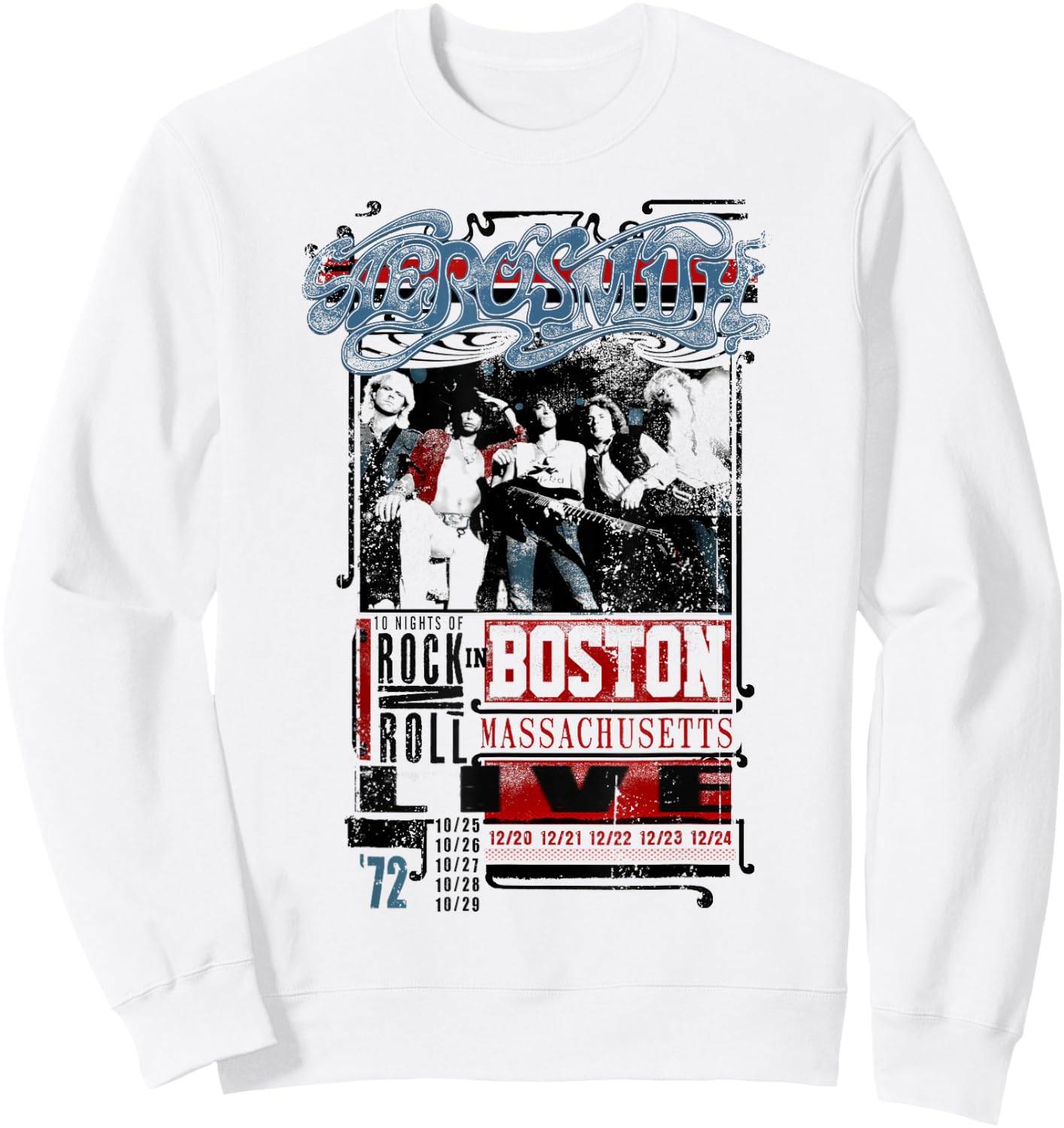 Aerosmith - LIVE! In Boston Sweatshirt - Sweatshirt | White