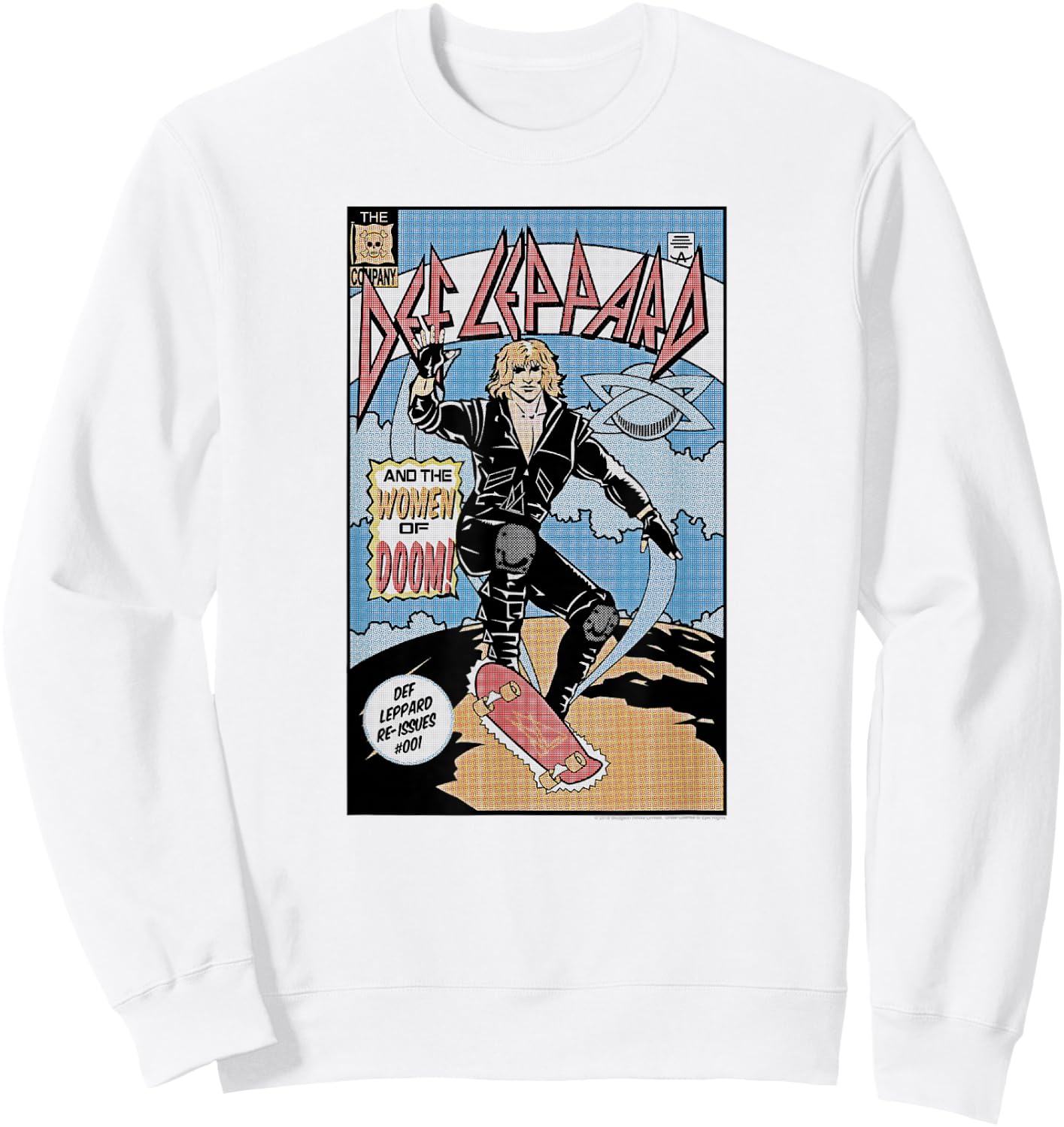 Def Leppard - Comic Sweatshirt - Sweatshirt | White