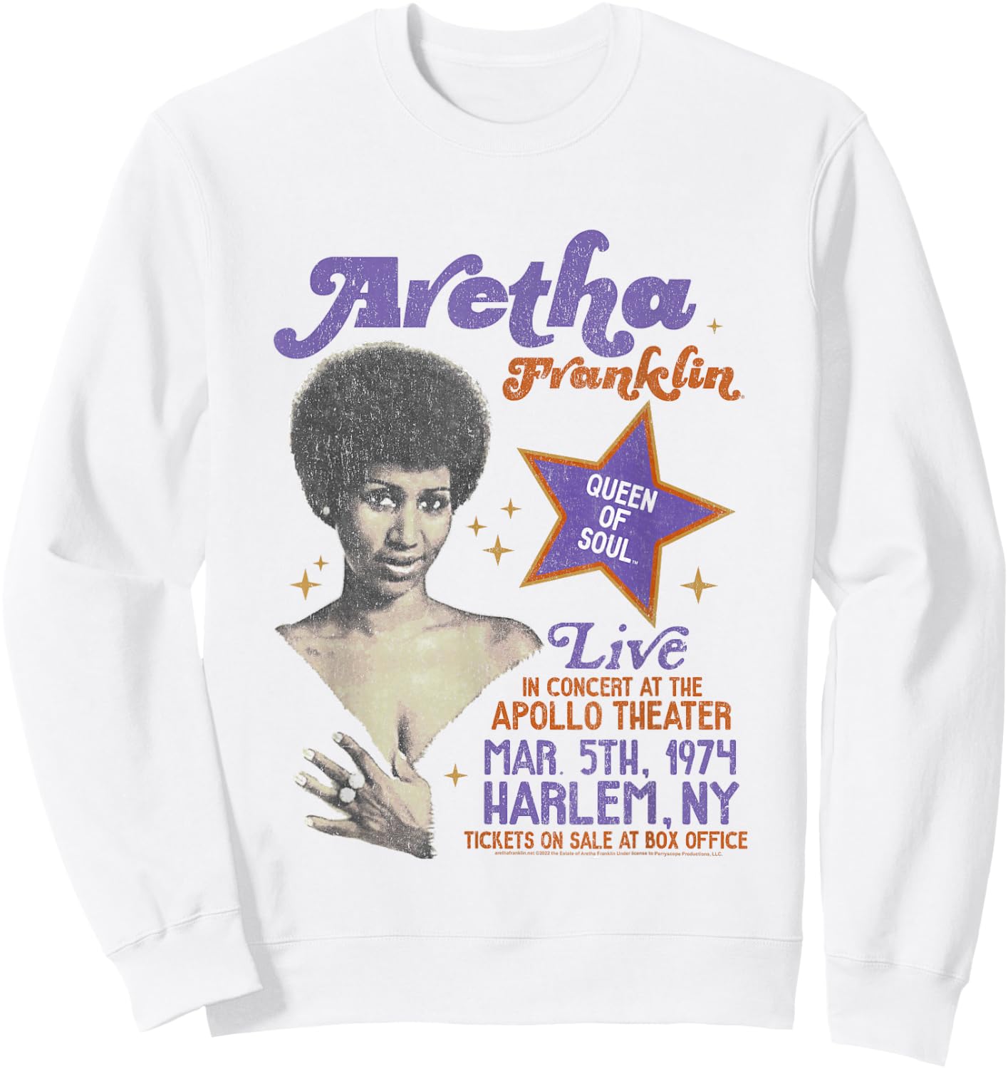 Aretha Franklin Harlem Sweatshirt - Sweatshirt | White
