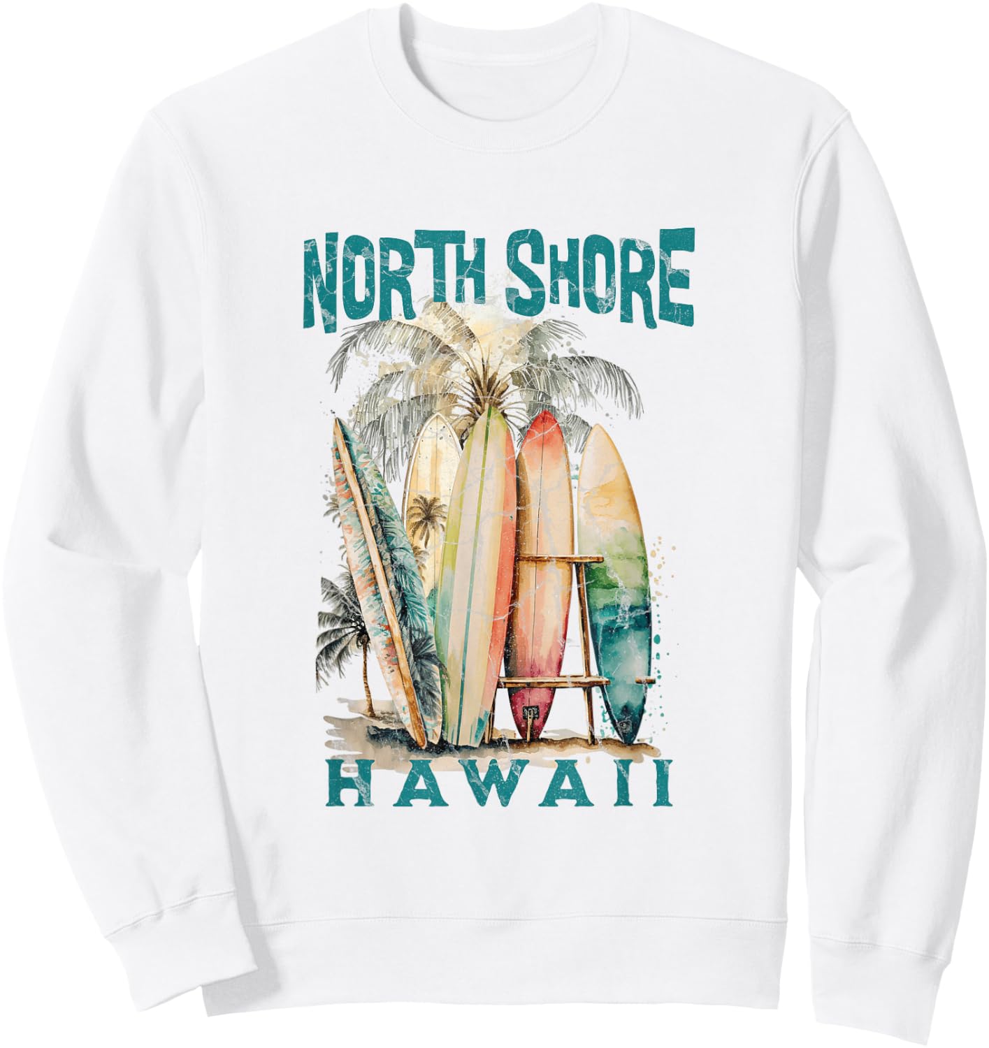 North Shore Hawaii Sweatshirt - Sweatshirt | White