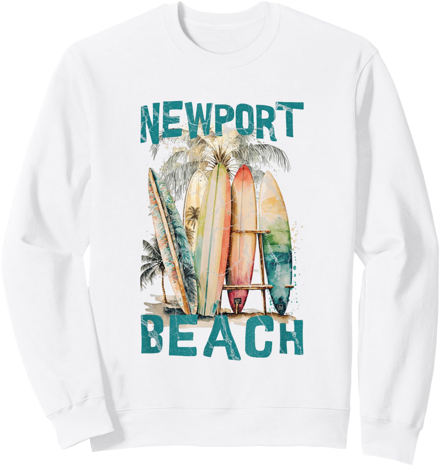 Newport Beach Sweatshirt - Sweatshirt | White