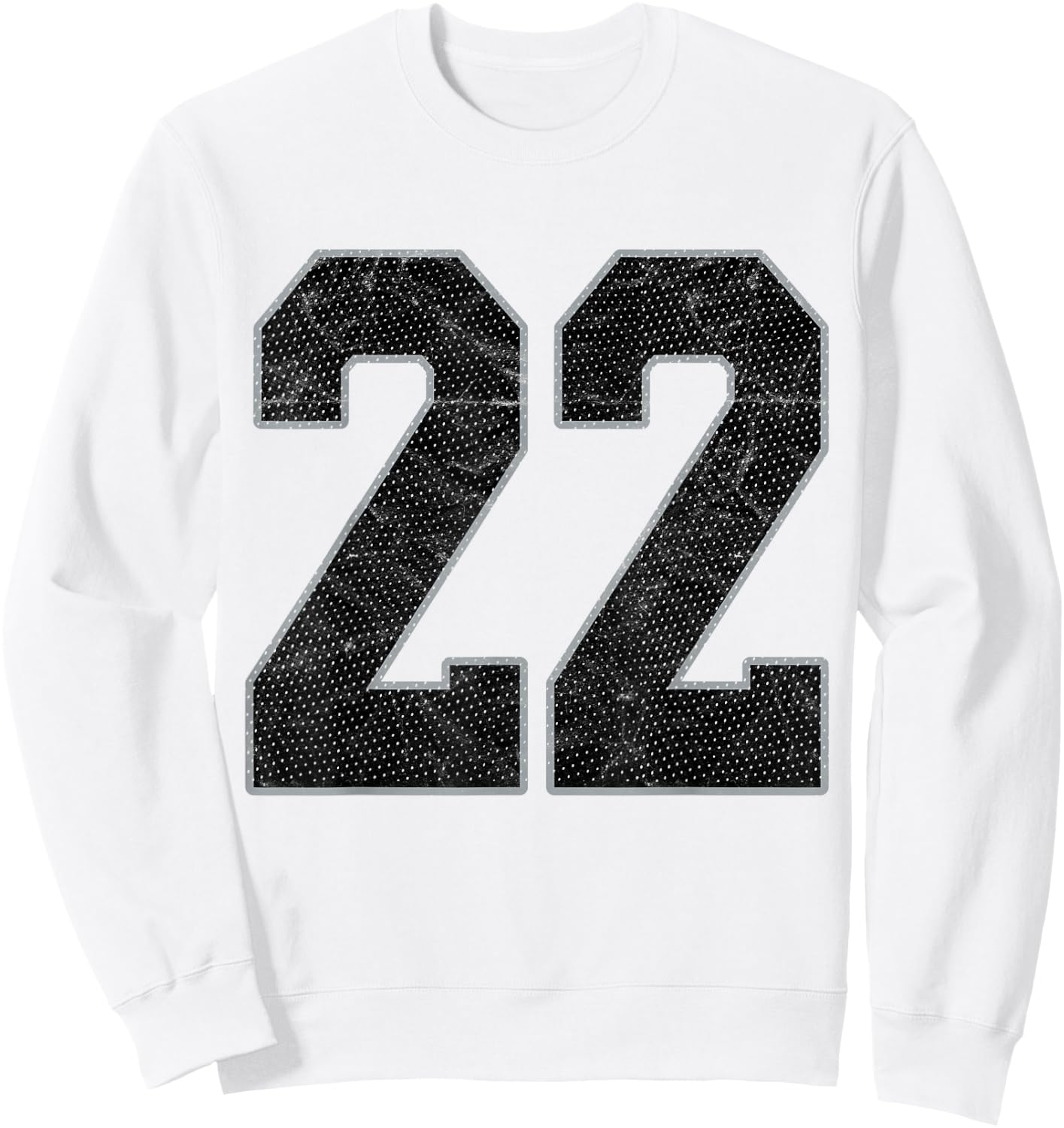 Number 22 Numbered Uniform Sports Team Jersey 22nd Birthday Sweatshirt - Sweatshirt | White