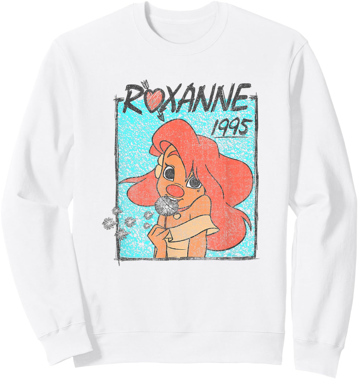 Disney A Goofy Movie 1995 Roxanne Dandelions Retro Portrait Sweatshirt - Sweatshirt | White