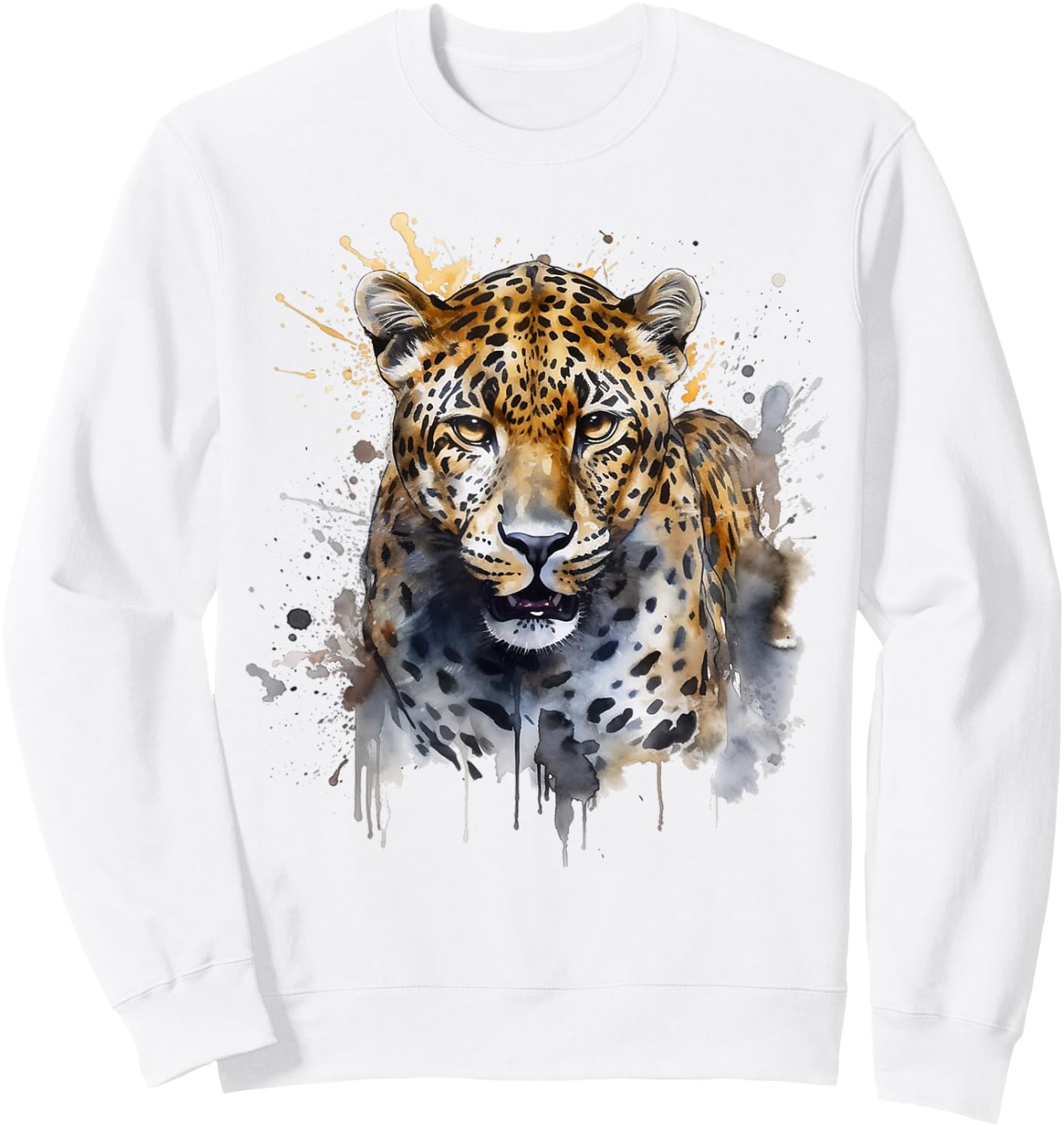 Leopard art - animal leopard Sweatshirt - Sweatshirt | White