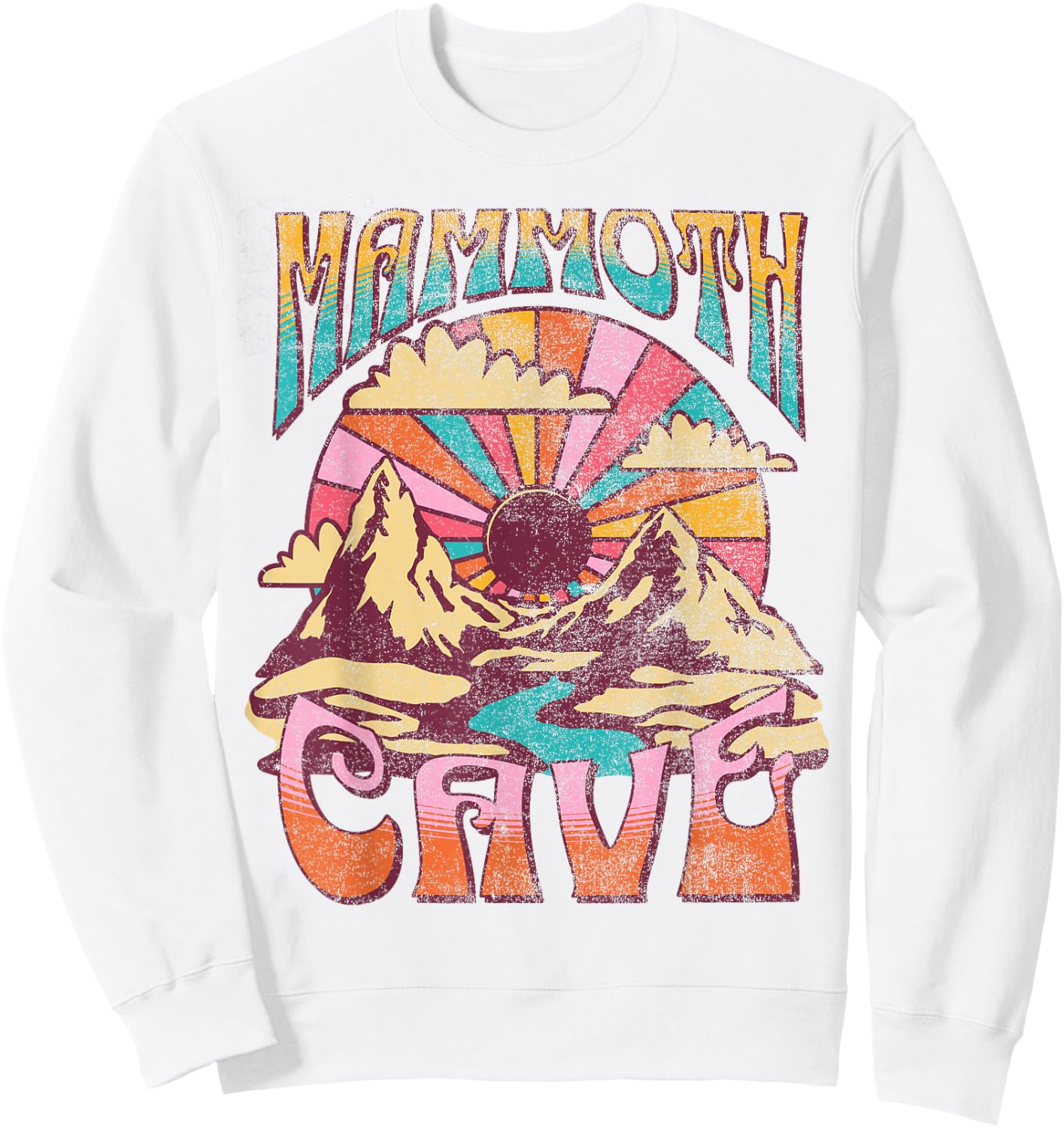 Mammoth Cave Kentucky Nature Hiking Mountains Outdoors Retro Sweatshirt - Sweatshirt | White