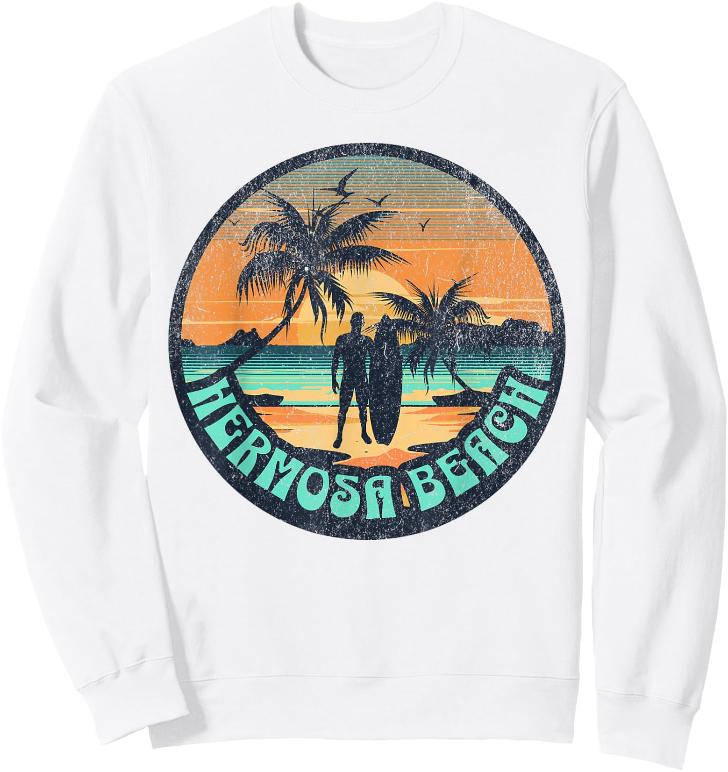 Hermosa Beach Women Kids Sweatshirt - Sweatshirt | White