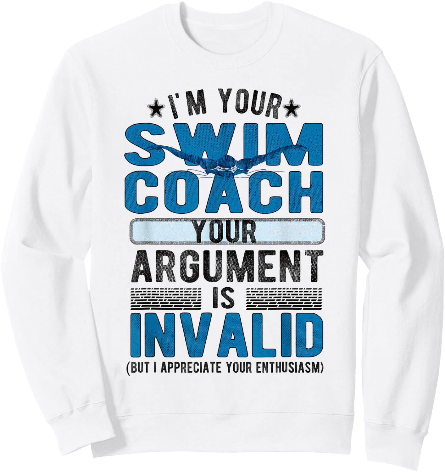Funny Swim Coach Swimming Coach Sweatshirt - Sweatshirt | White