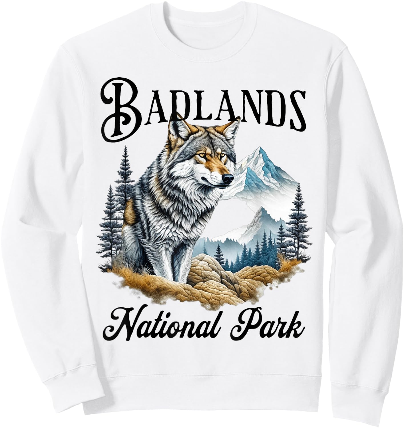 Badlands National Park Sweatshirt - Sweatshirt | White