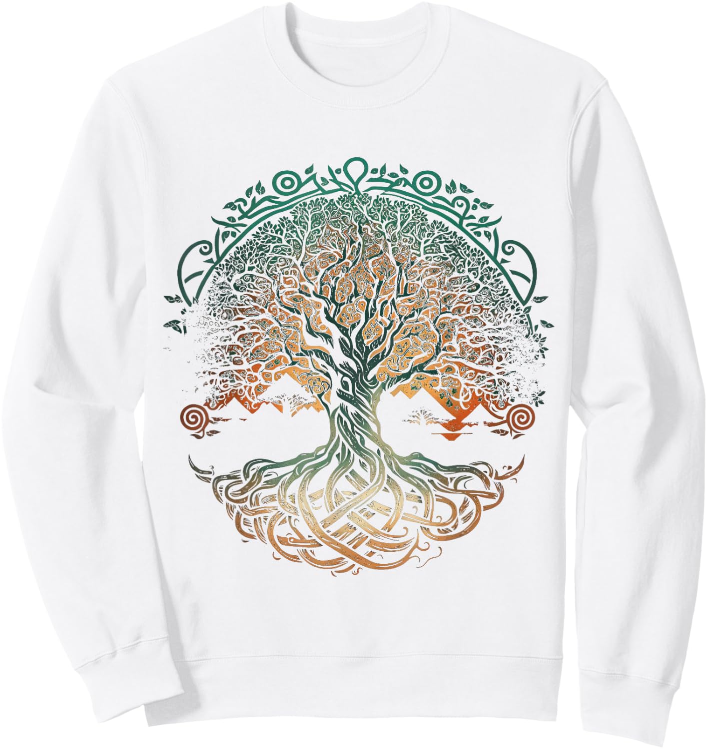 Tree of Life Yggdrasil Viking Midgard Thor Walhalla Sweatshirt - Sweatshirt | White