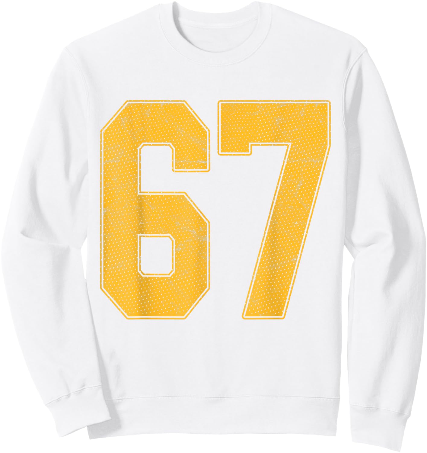 Number 67 Numbered Uniform Sports Team Jersey 67th Birthday Sweatshirt - Sweatshirt | White