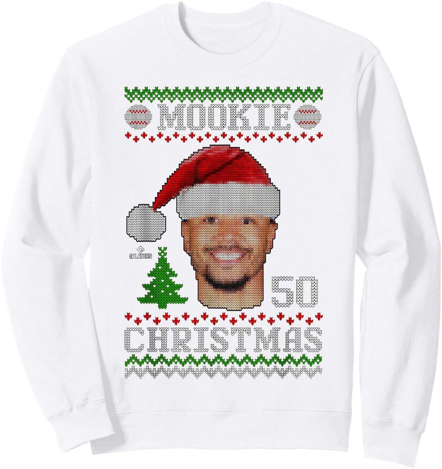 Mookie Betts Los Angeles Baseball Christmas Sweater MLBPA Sweatshirt - Sweatshirt | White