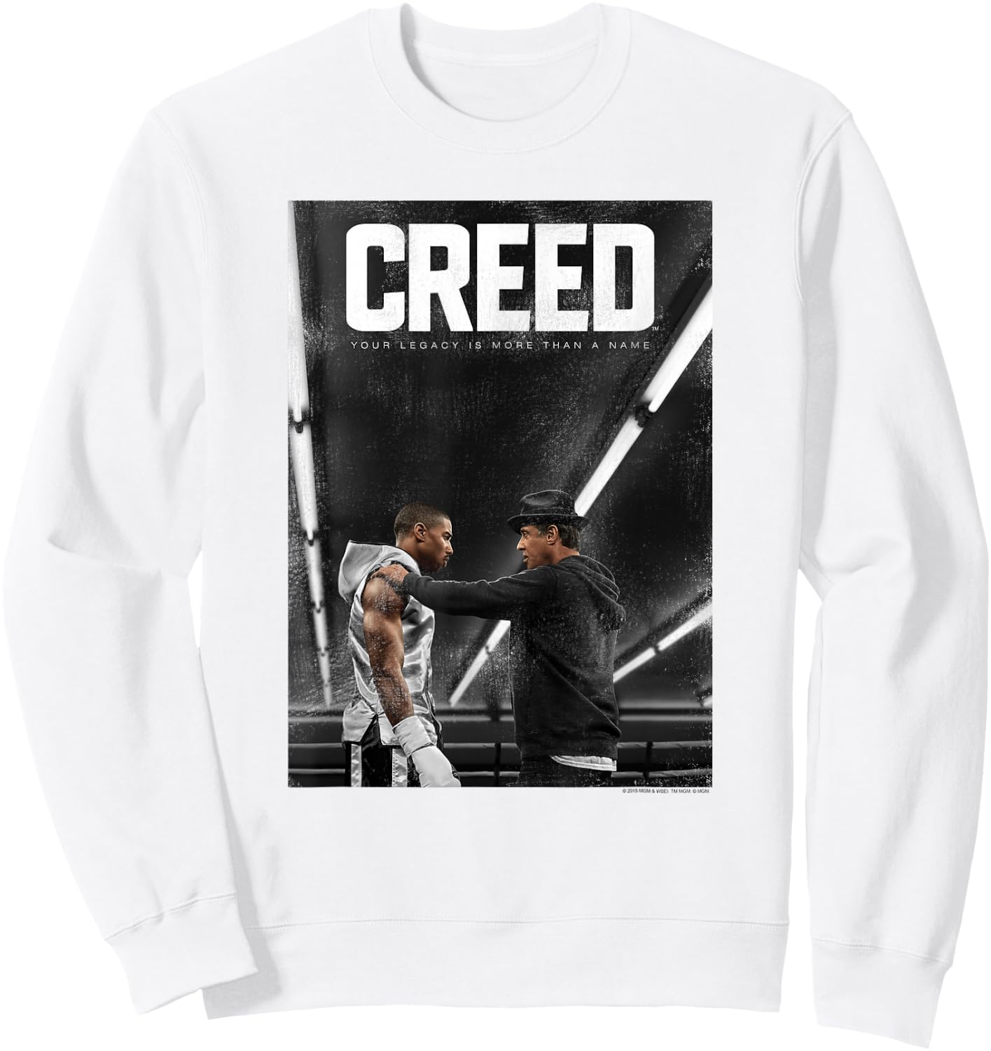 CREED Creed Poster Adult White Small Classic Fit Short Sleeve Sweatshirt - Sweatshirt | White