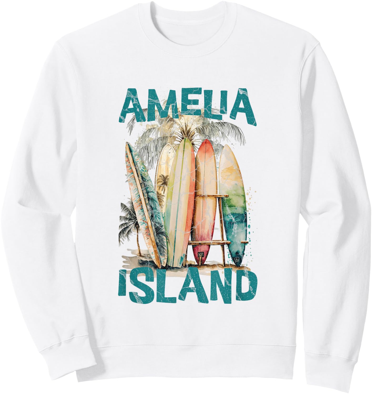 Amelia Island Florida Sweatshirt - Sweatshirt | White