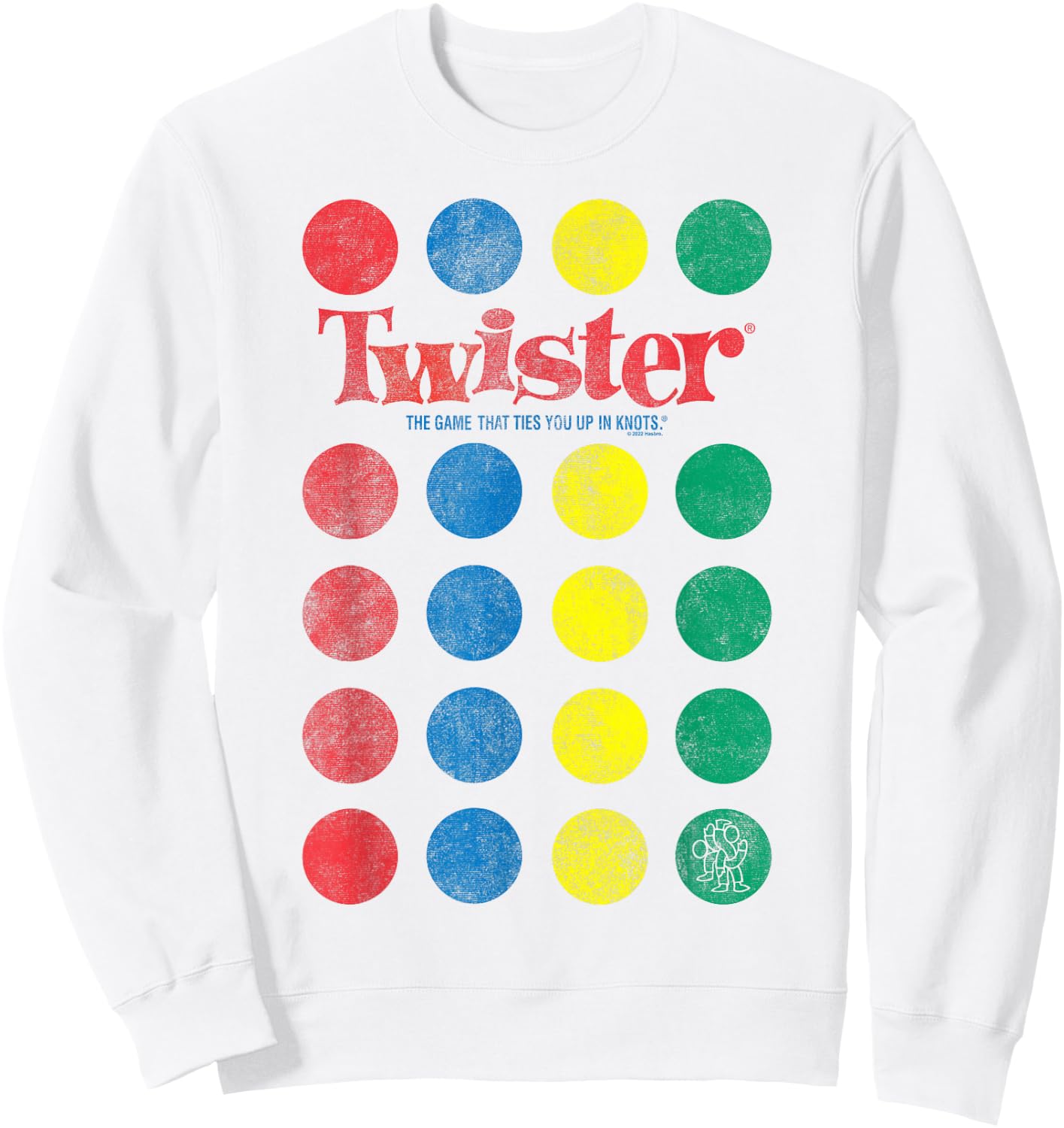 Twister Unfold The Mat The Game That Ties You Up In Knots Sweatshirt - Sweatshirt | White