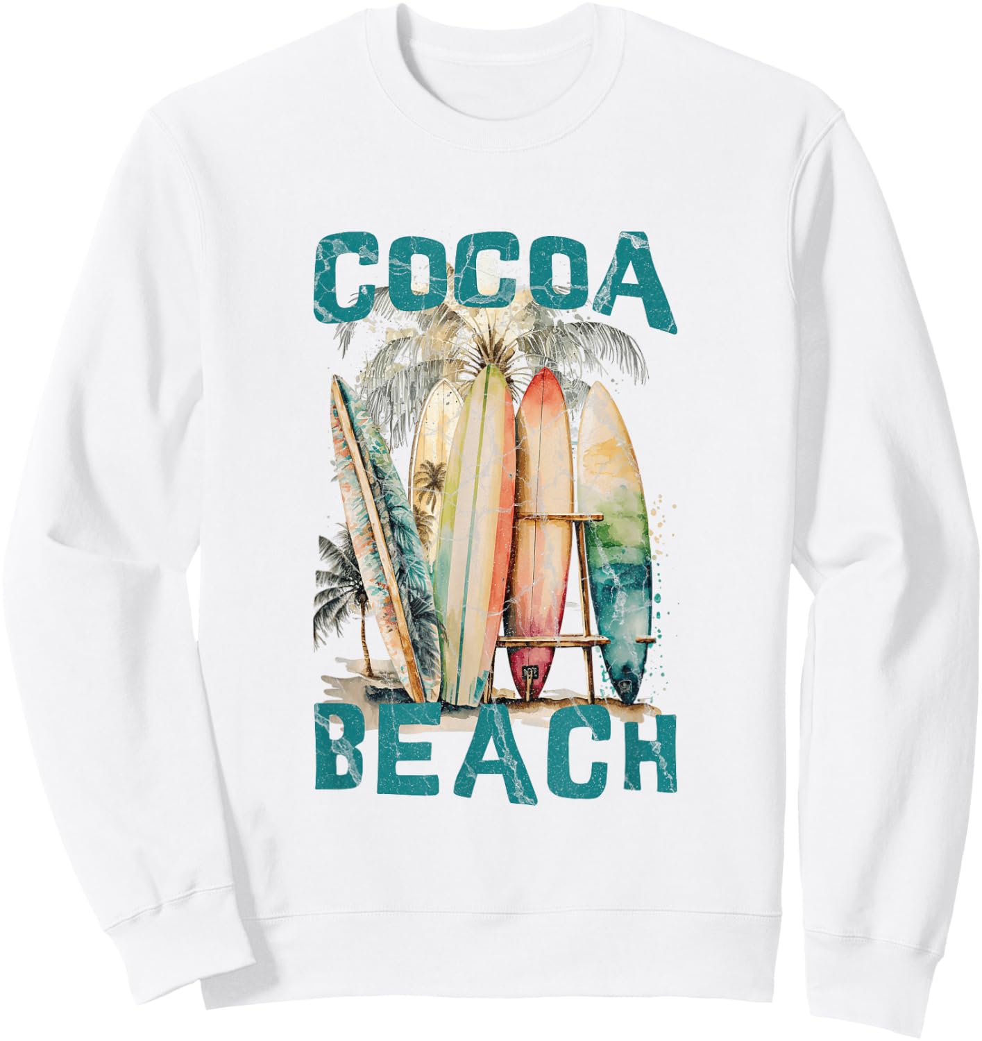 Cocoa Beach Florida Sweatshirt - Sweatshirt | White
