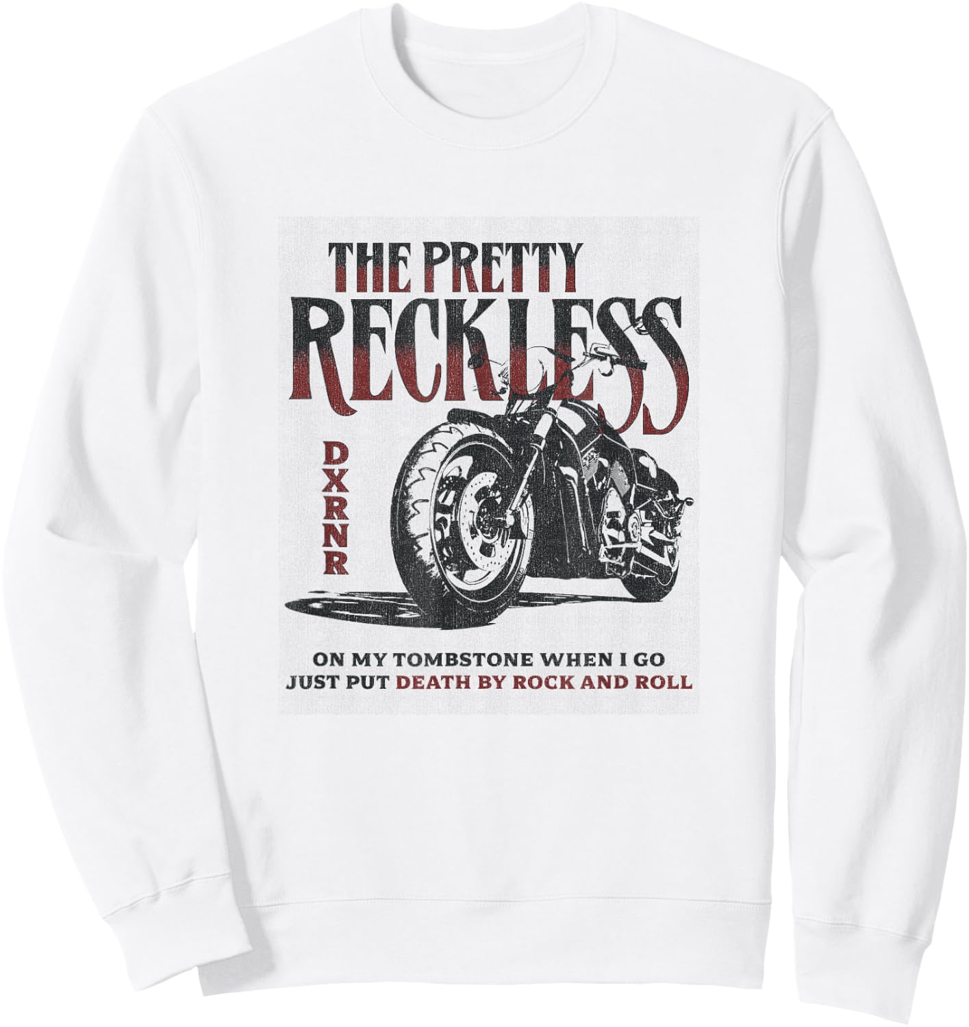 The Pretty Reckless - Motorcycle Sweatshirt - Sweatshirt | White