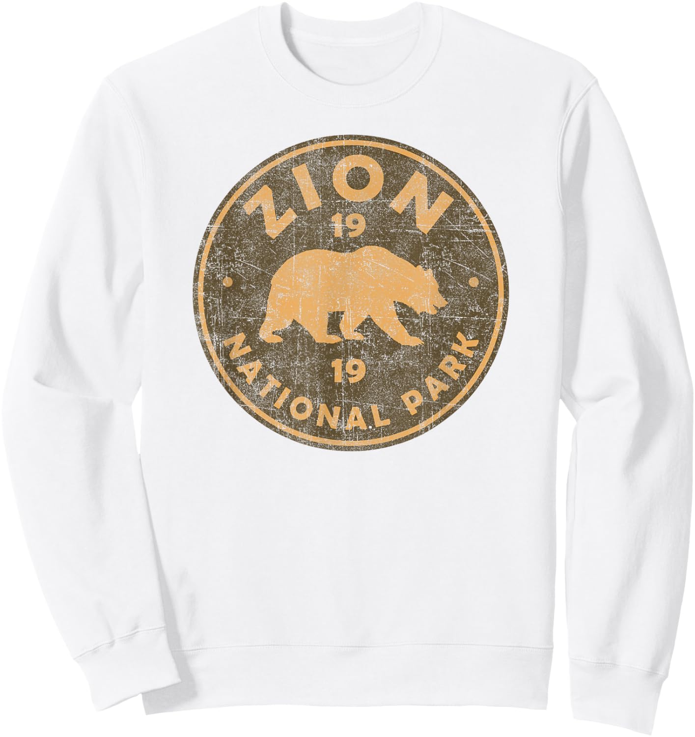 Retro Zion National Park Utah Women Men Kids Hiking Souvenir Sweatshirt - Sweatshirt | White