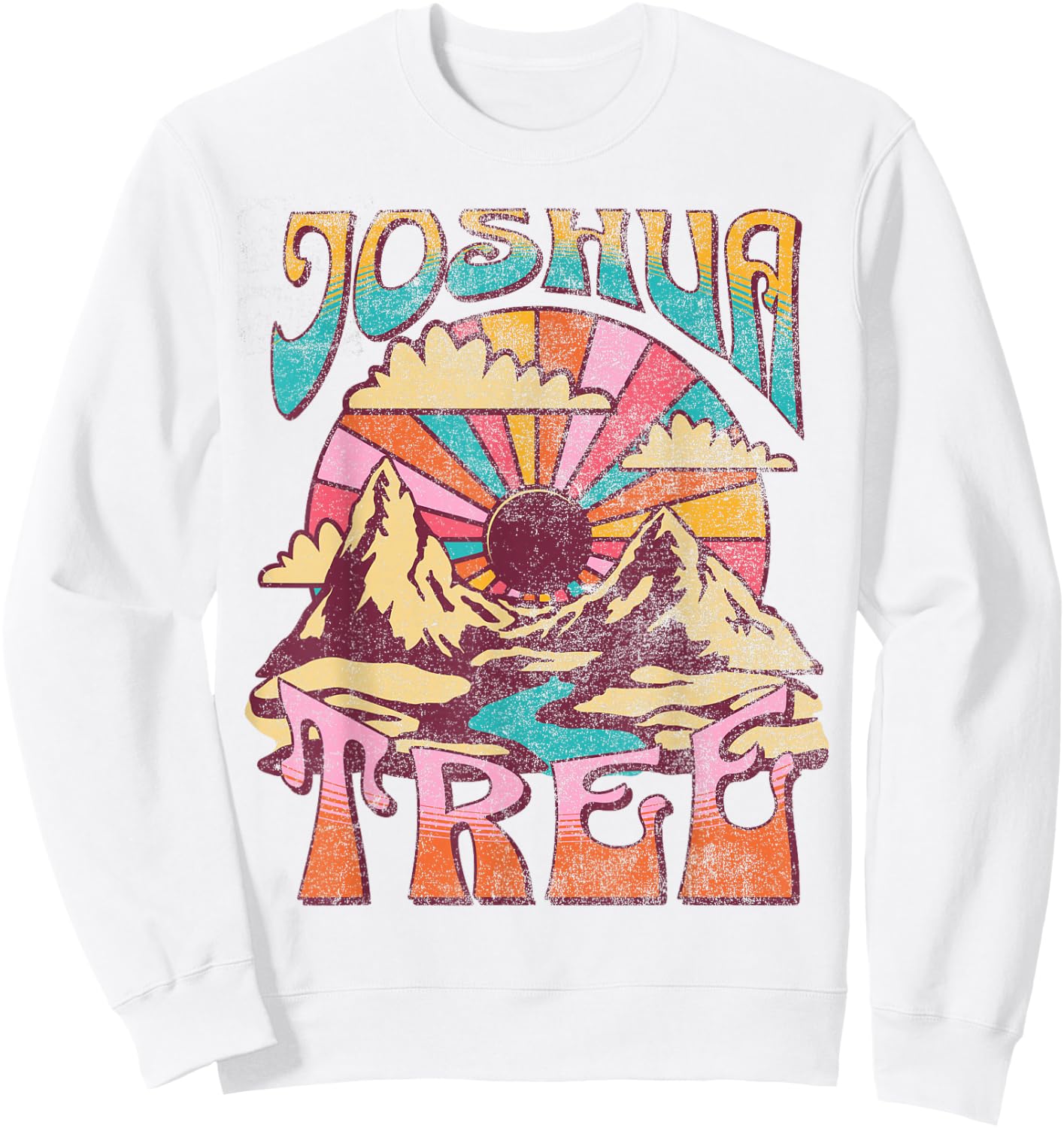 Joshua Tree California Nature Hiking Mountains Outdoors Sweatshirt - Sweatshirt | White