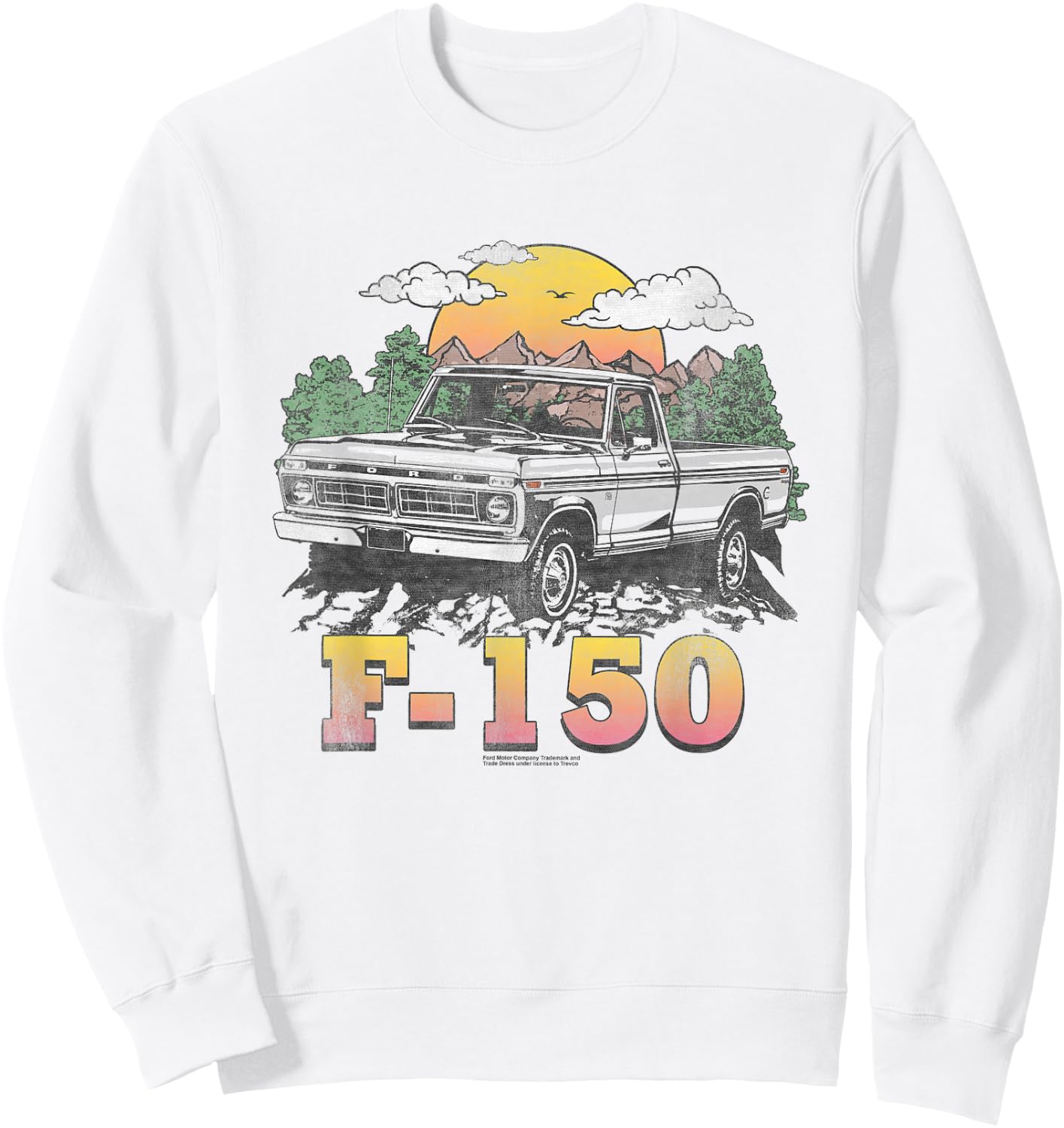 Ford Trucks F150 Mountain Ride Sweatshirt - Sweatshirt | White