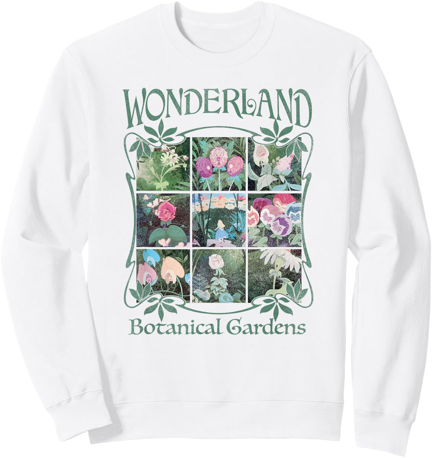 Disney Alice in Wonderland Botanical Gardens Sweatshirt - Sweatshirt | White