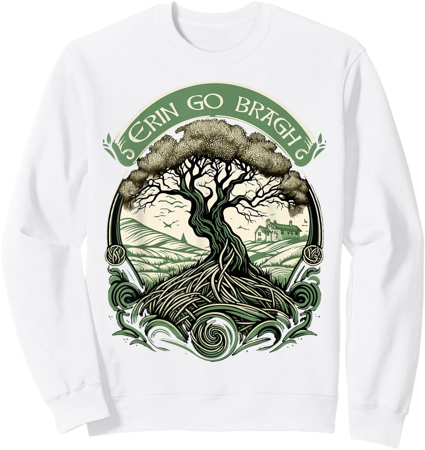 St Patricks Day Irish Pride Apparel | Erin go bragh Sweatshirt - Sweatshirt | White