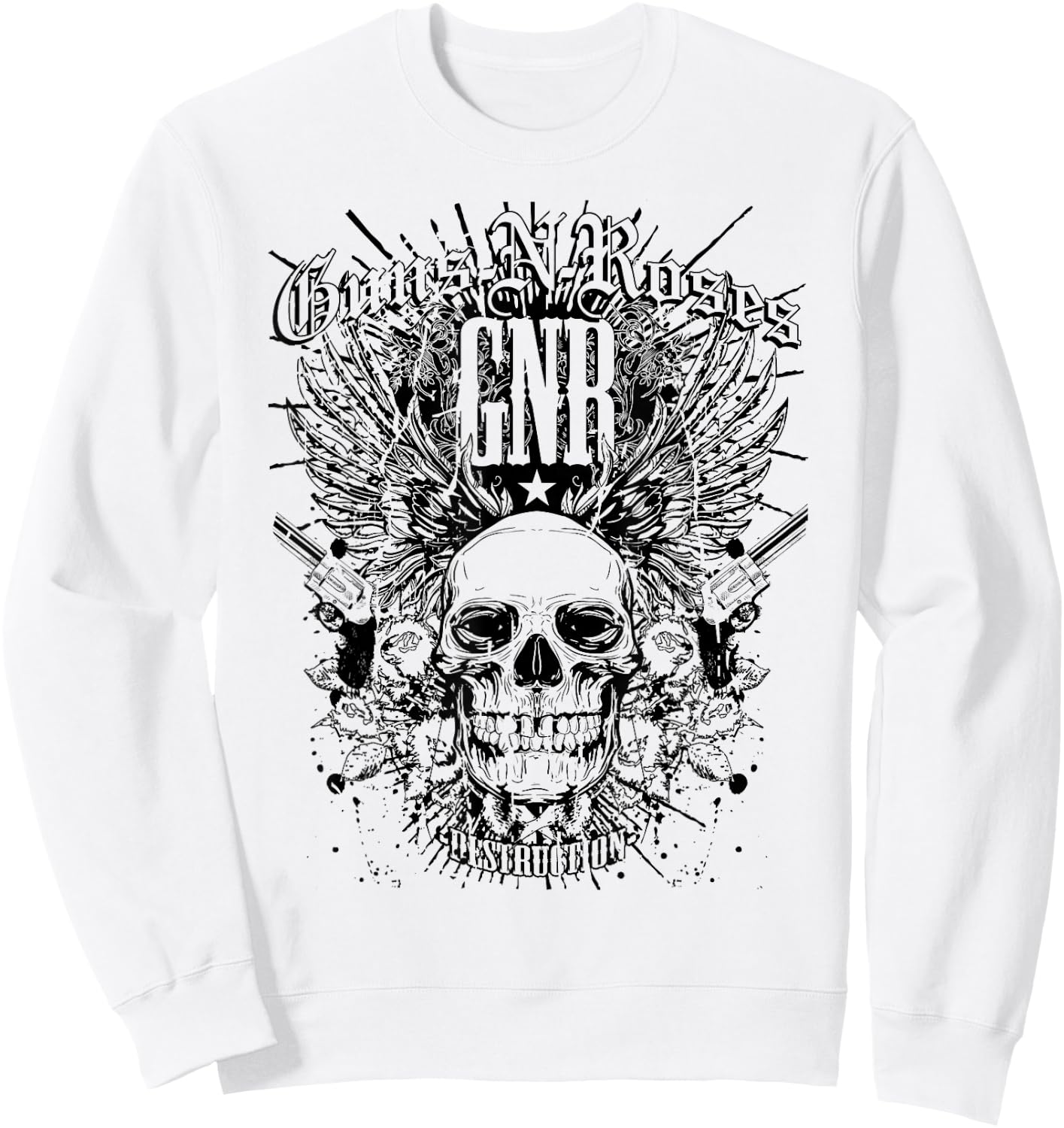 Guns N' Roses Official Destruction Sweatshirt - Sweatshirt | White