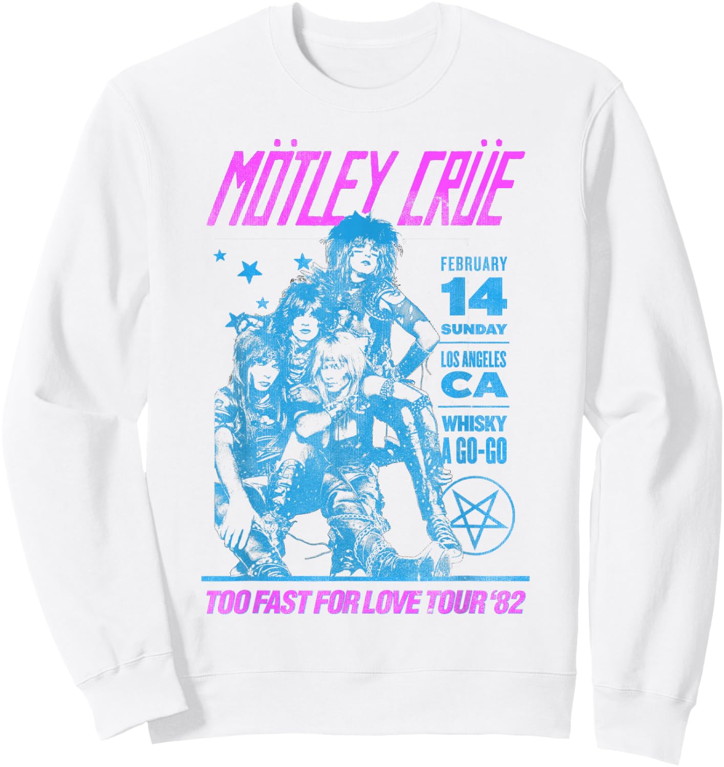 Mötley Crüe – Vintage Whisky Rework on White Sweatshirt - Sweatshirt | White