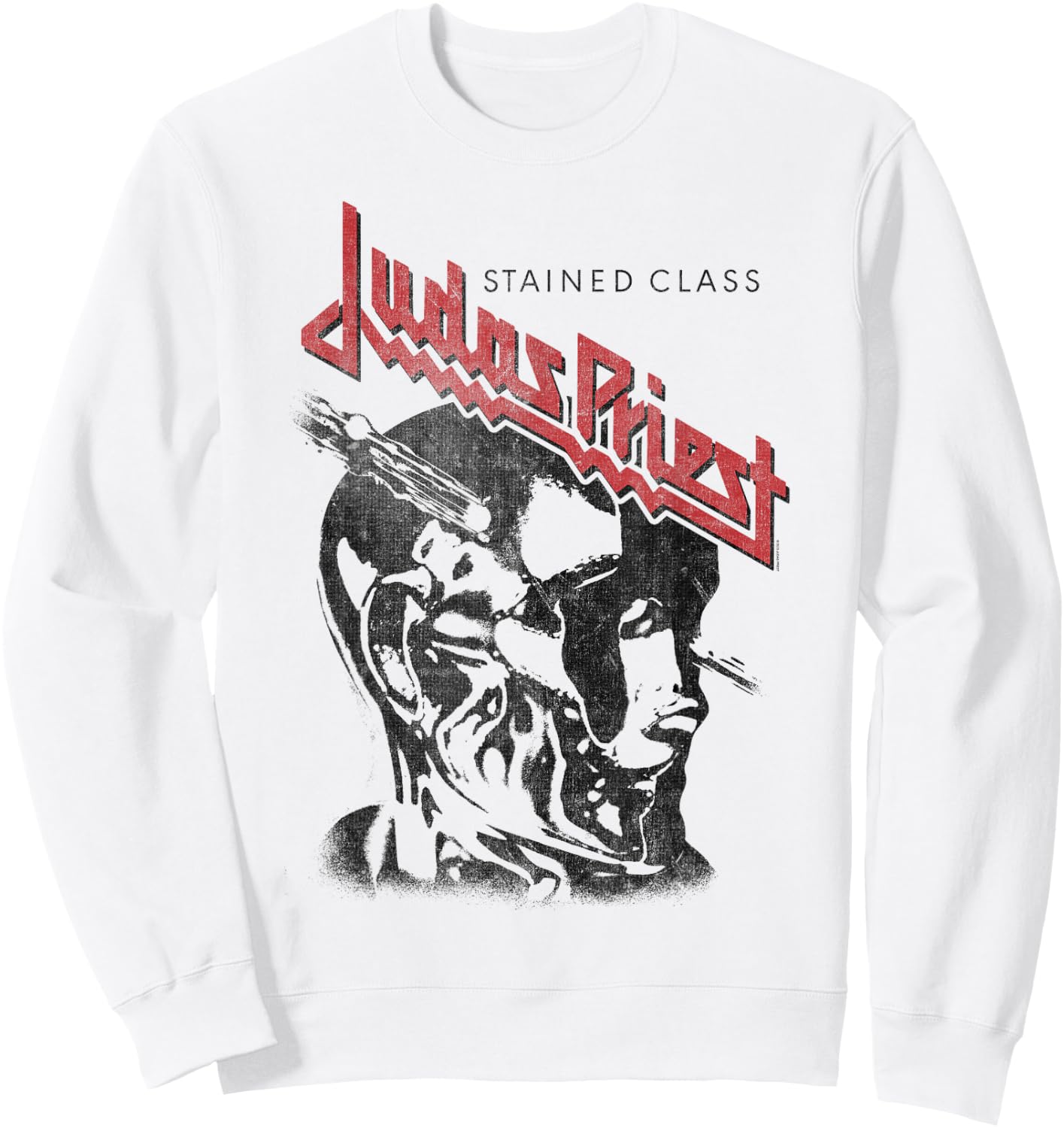 Judas Priest – Stained Class Black On White Sweatshirt - Sweatshirt | White
