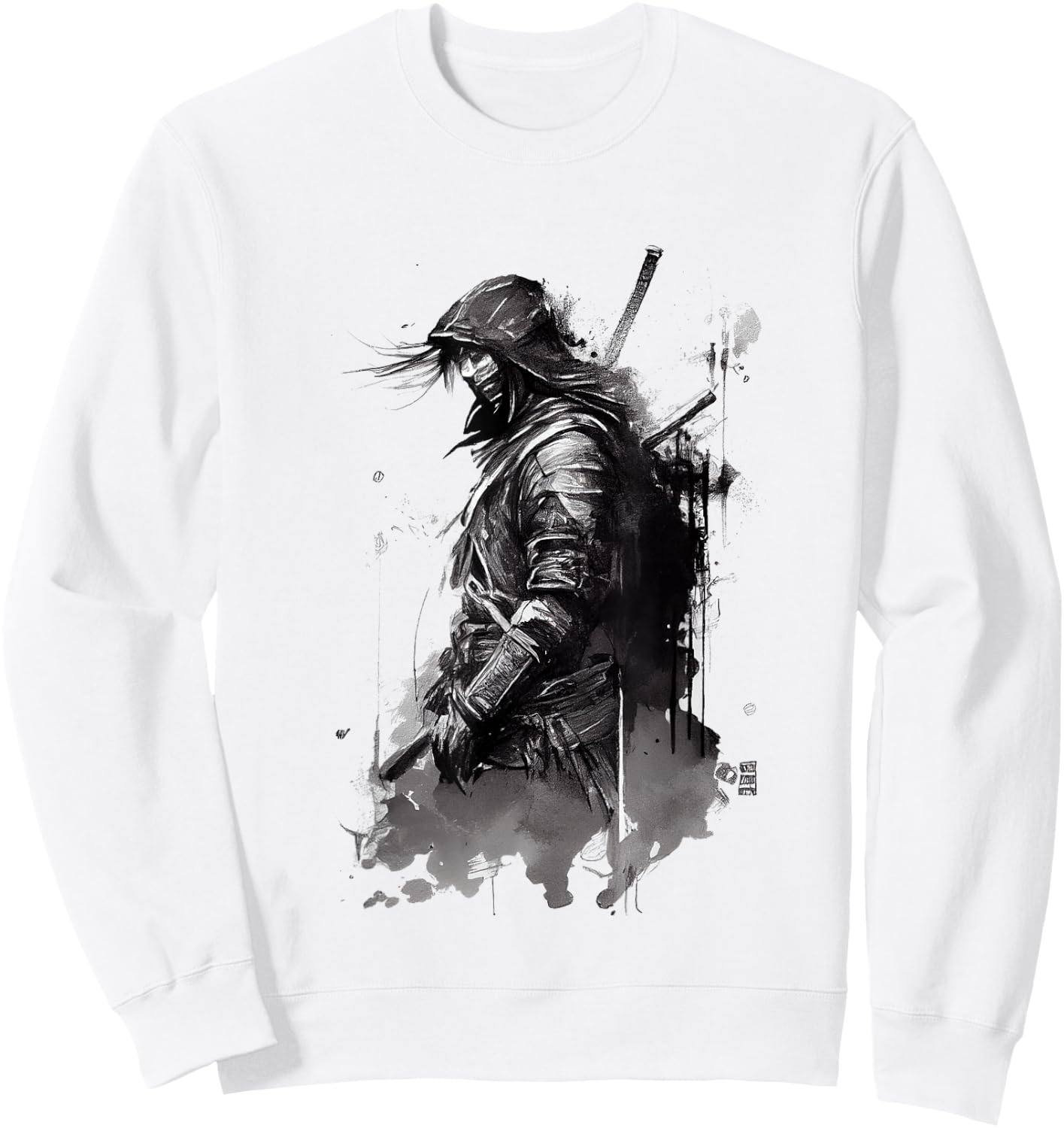 Ronin Samurai Warrior Sweatshirt - Sweatshirt | White