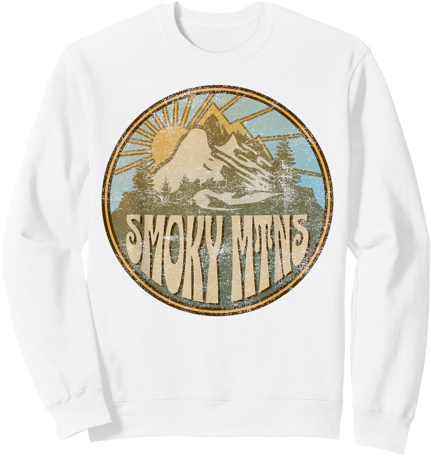 Smoky Mountains Tennessee Nature Mountains Hiking Outdoors Sweatshirt - Sweatshirt | White