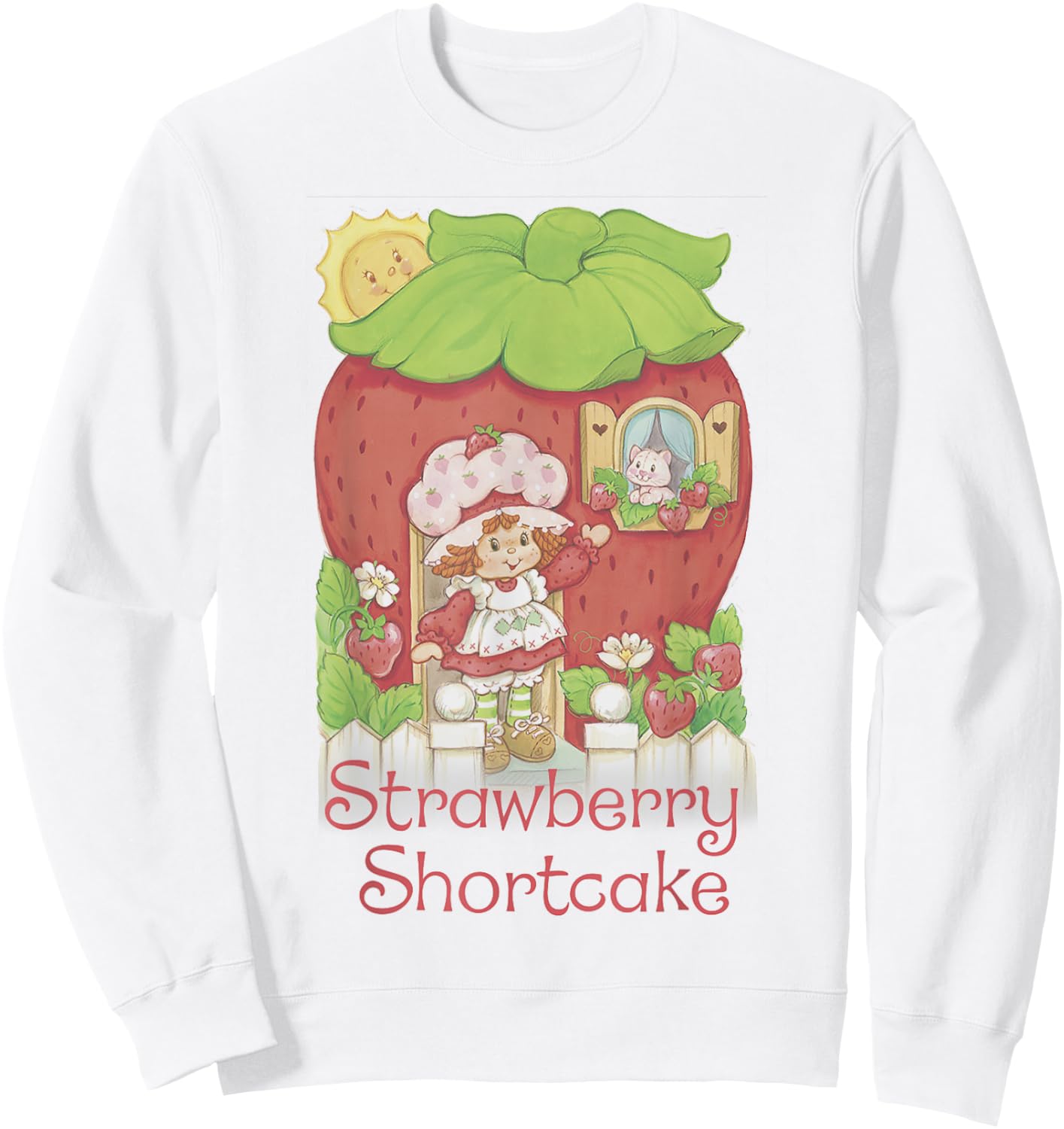 Strawberry Shortcake Berry House Poster Sweatshirt - Sweatshirt | White