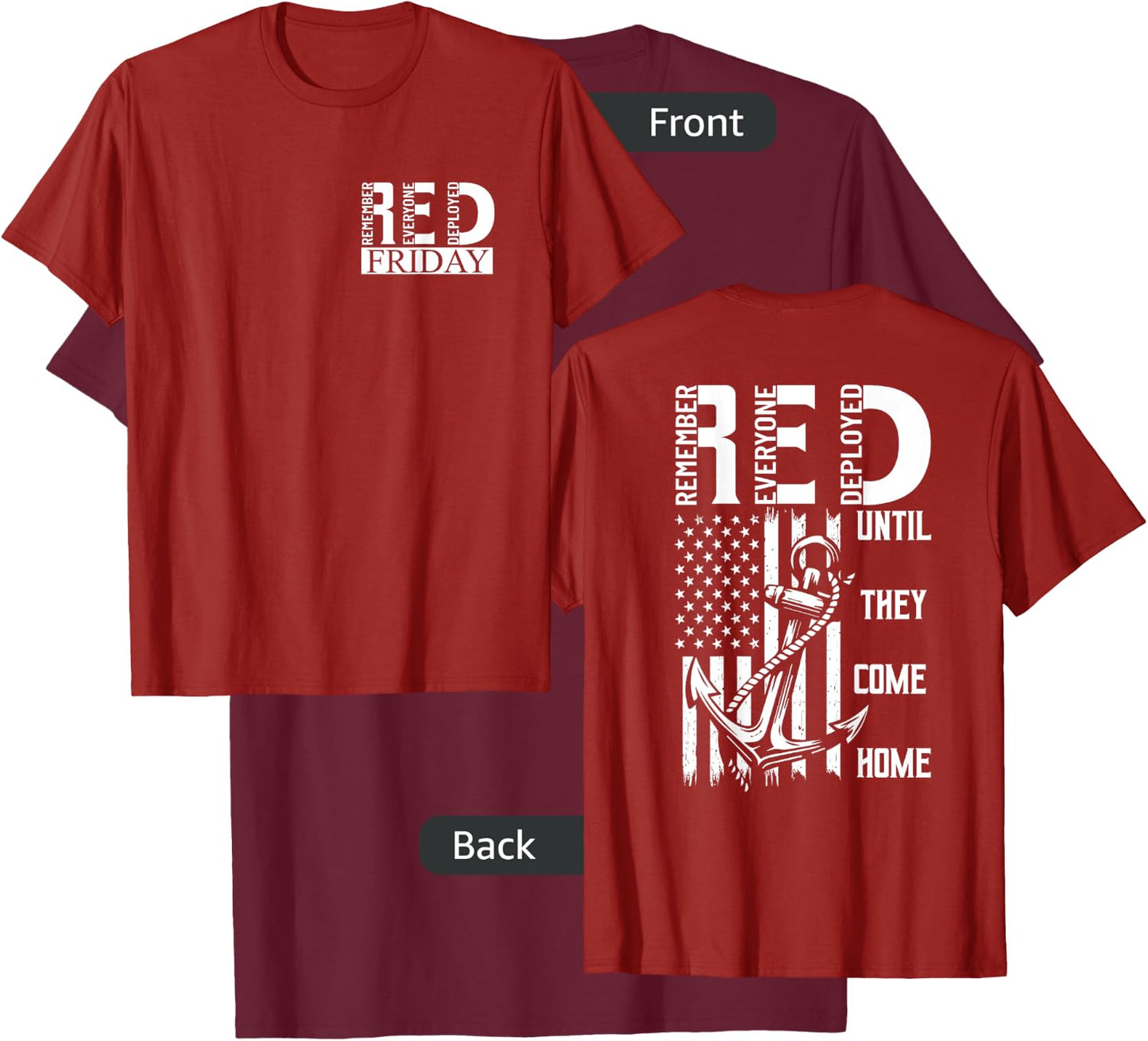 On Fridays We Wear Red Soldiers Veterans Day and Friday RED T-Shirt - T-Shirt | Maroon